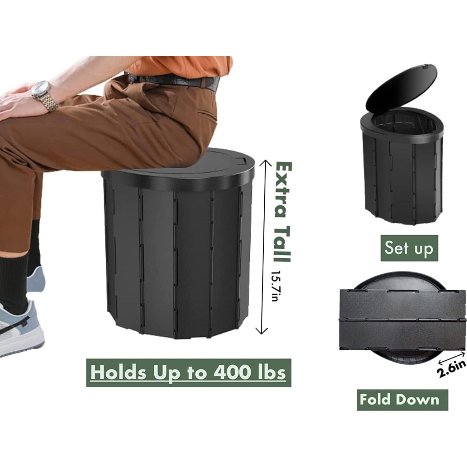 Inodoro Portátil ESENCIALES DIVERTIDOS con Carpa Privacidad