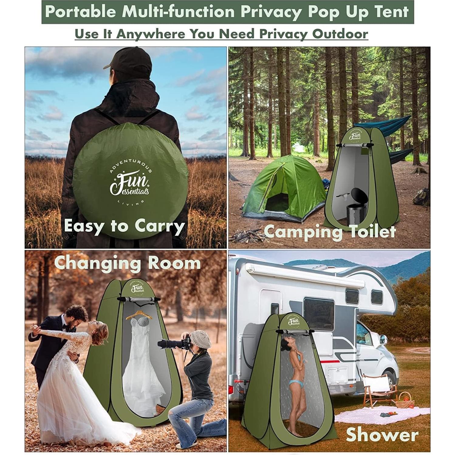 Inodoro Portátil ESENCIALES DIVERTIDOS con Carpa Privacidad