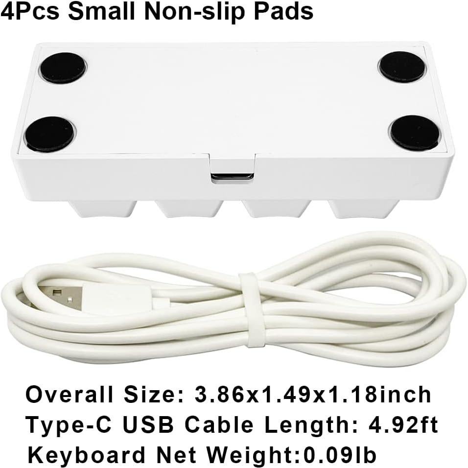 Teclado Mecánico Macro QINIZX 4 Teclas RGB USB-C Programable