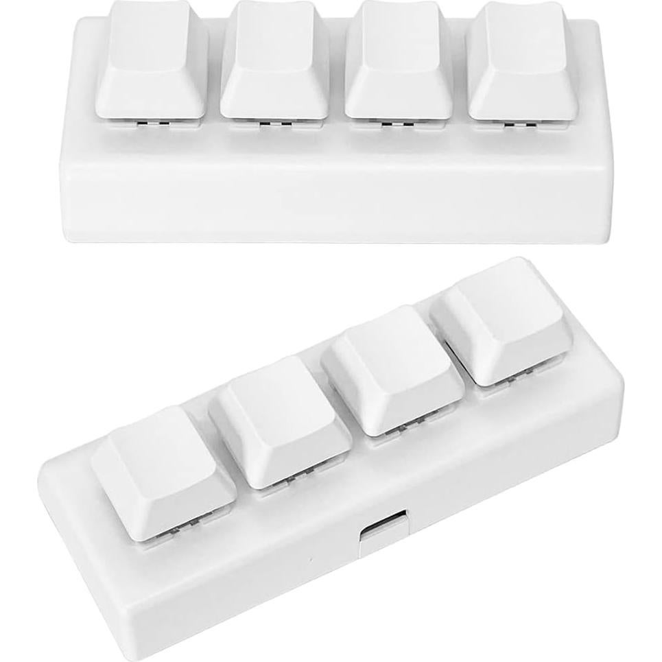 Teclado Mecánico Macro QINIZX 4 Teclas RGB USB-C Programable