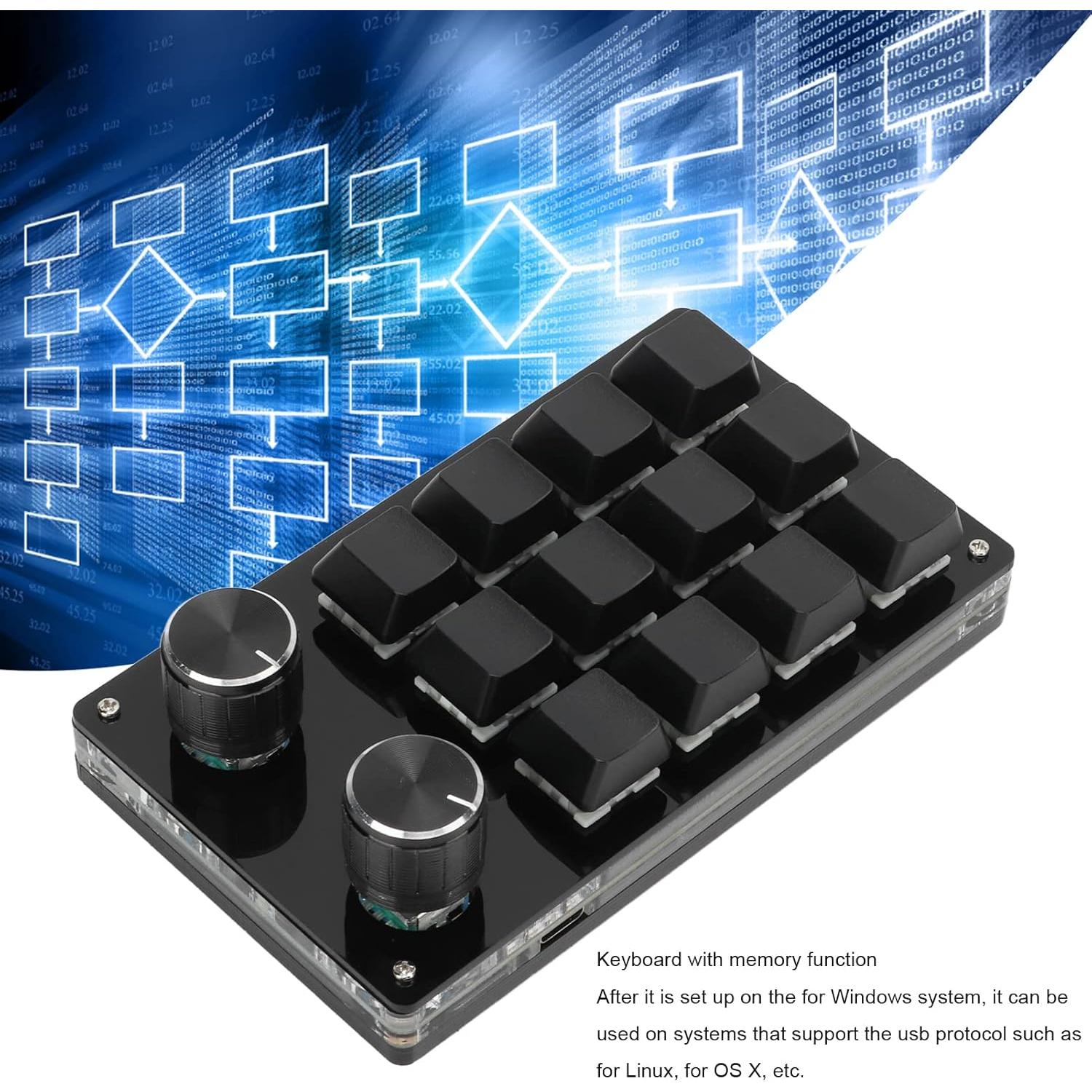 Teclado Mecánico Programable Zerodis 12 Teclas Negro