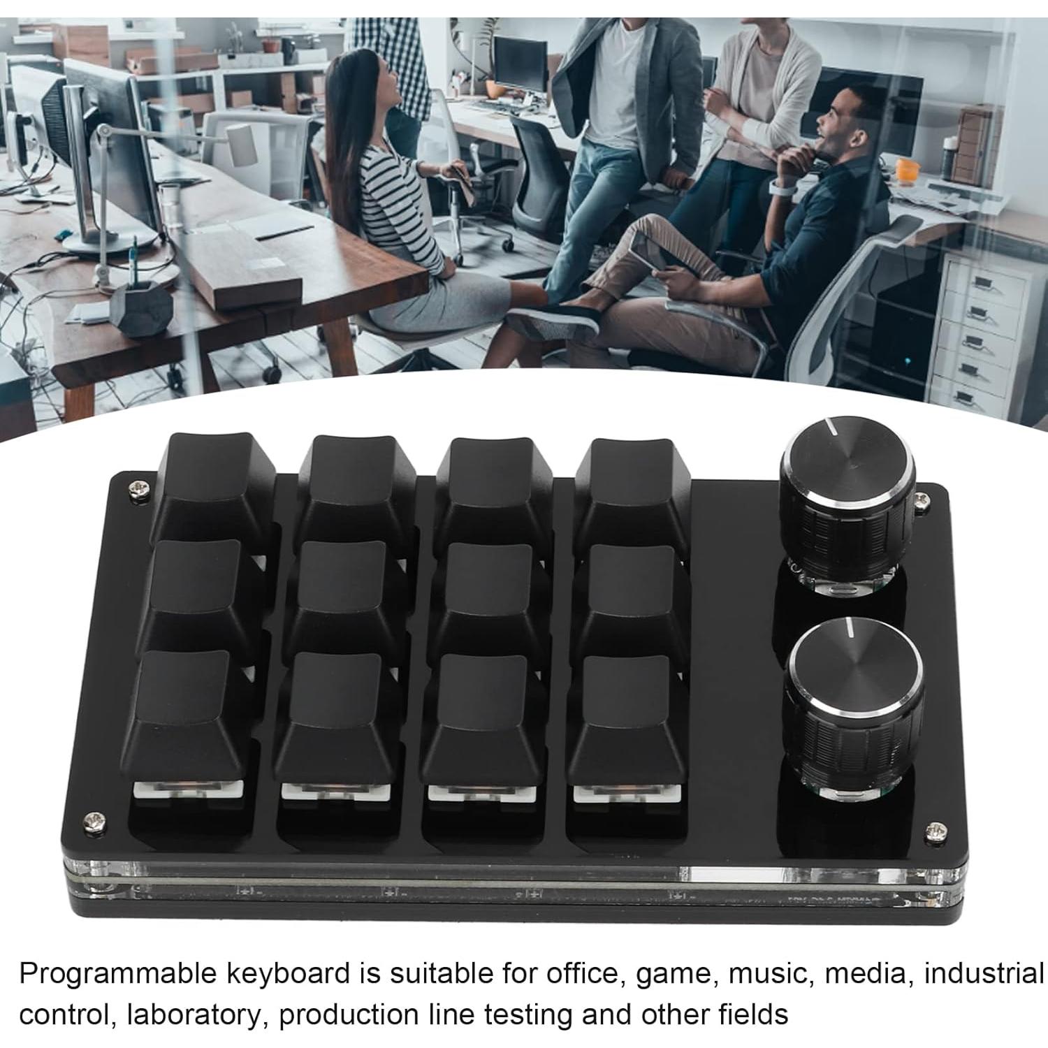 Teclado Mecánico Programable Zerodis 12 Teclas Negro