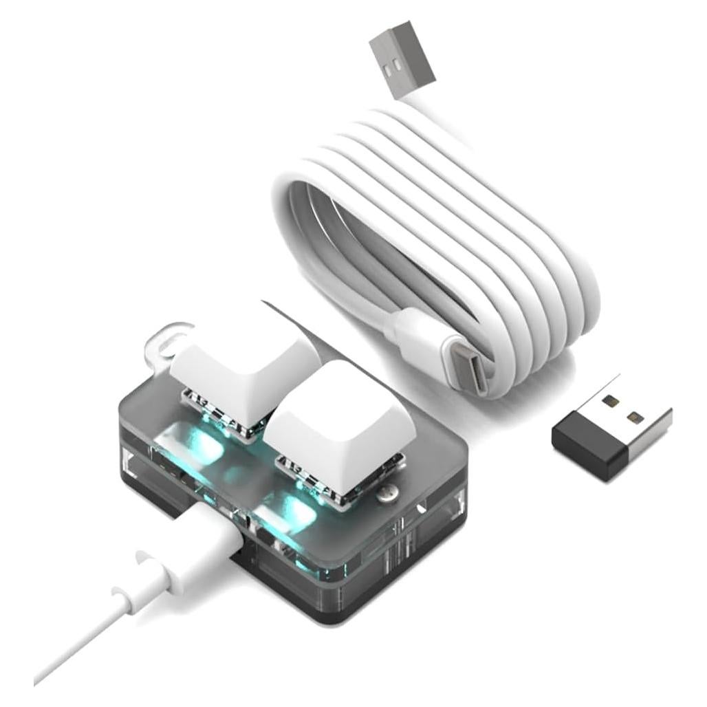 Teclado Mecánico Programable MOSHOU Blanco con Retroiluminación