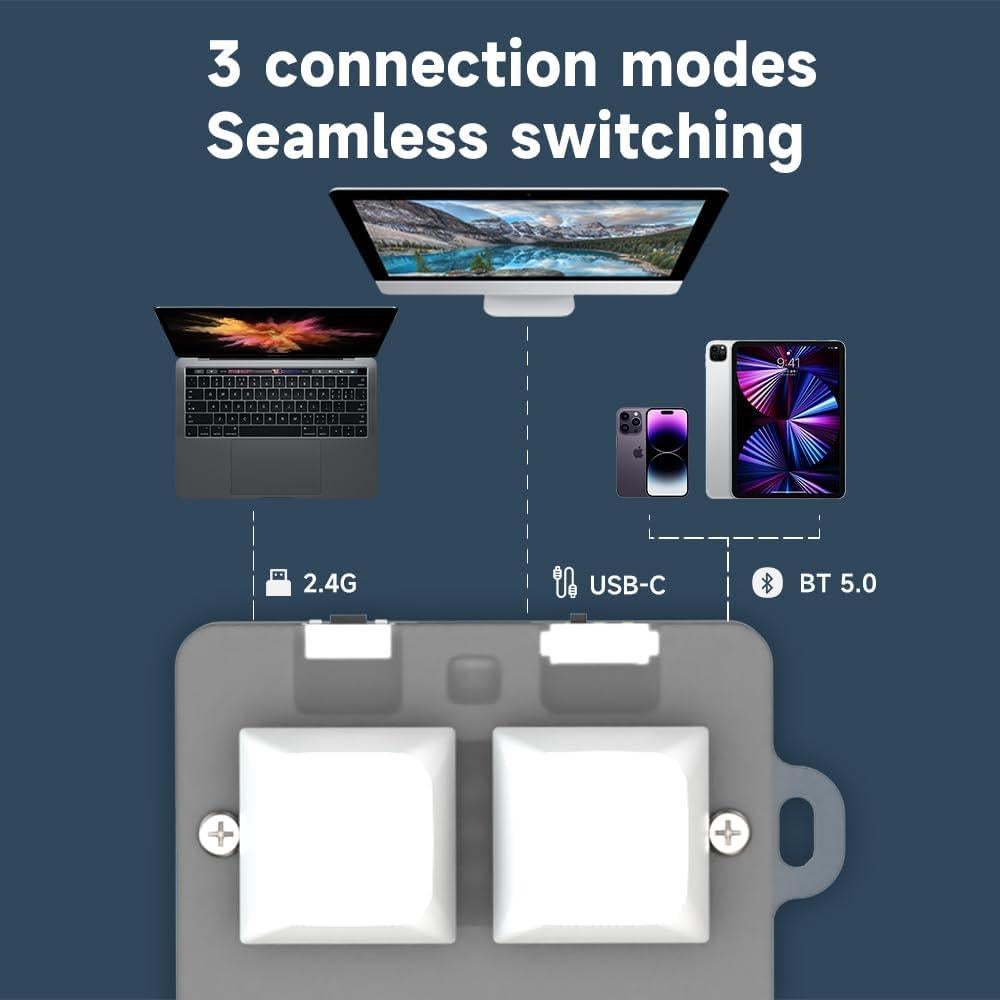 Teclado Mecánico Programable MOSHOU Blanco con Retroiluminación
