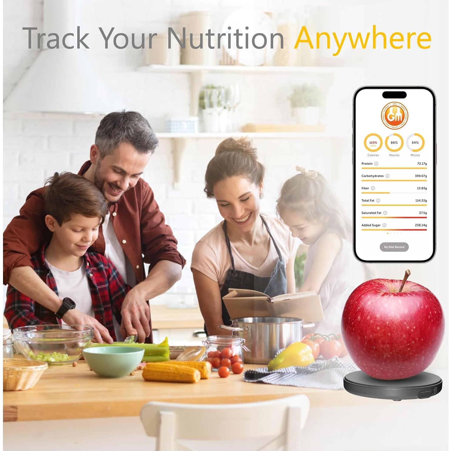 Báscula de Alimentos Gourmetmiles Portátil Recargable 4.99 kg