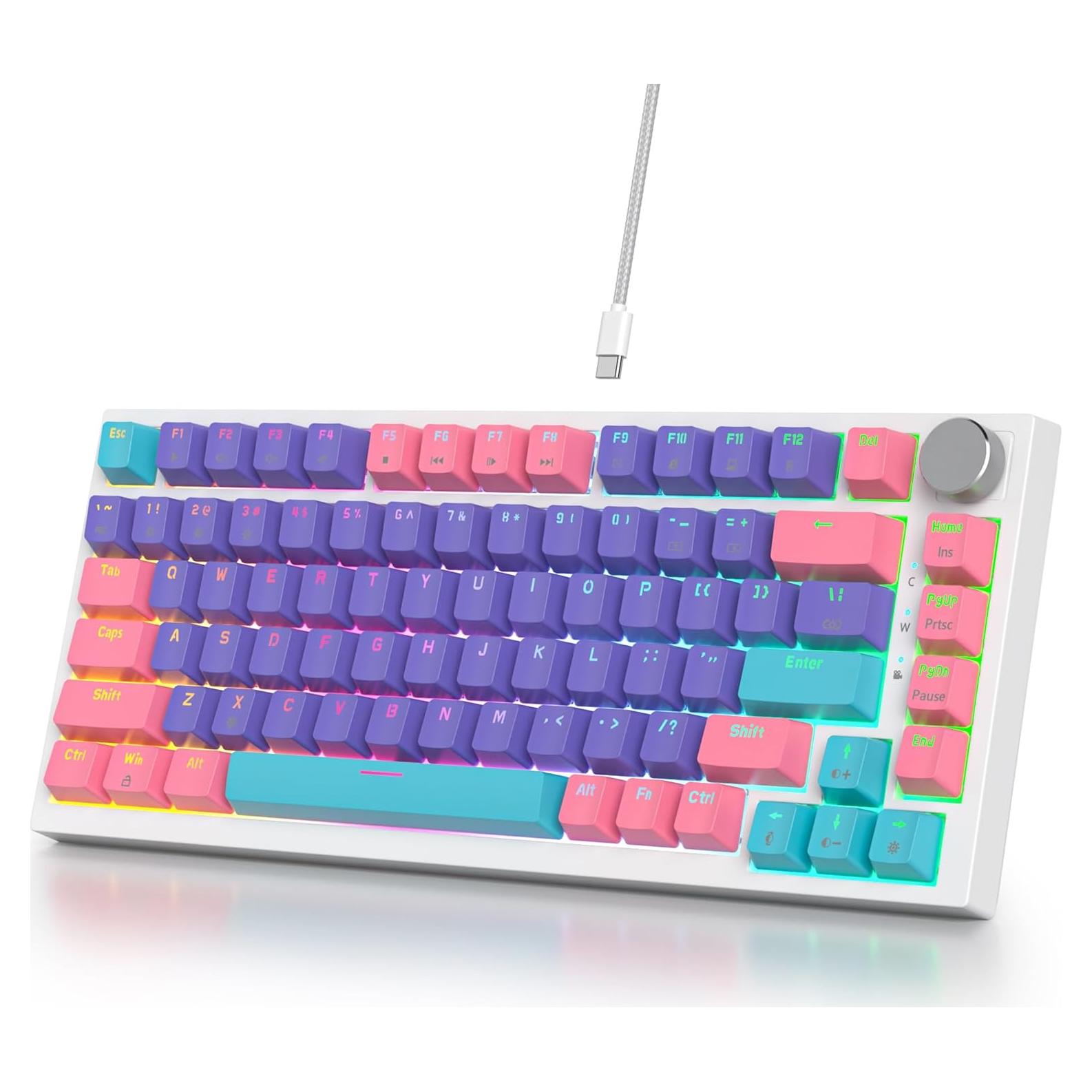 Teclado Mecánico Gaming GTSP 75% Hot Swappable RGB 82 Teclas