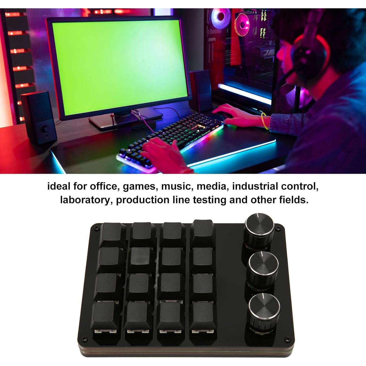 Teclado Mecánico Programable Heayzoki Mini USB 16 Teclas