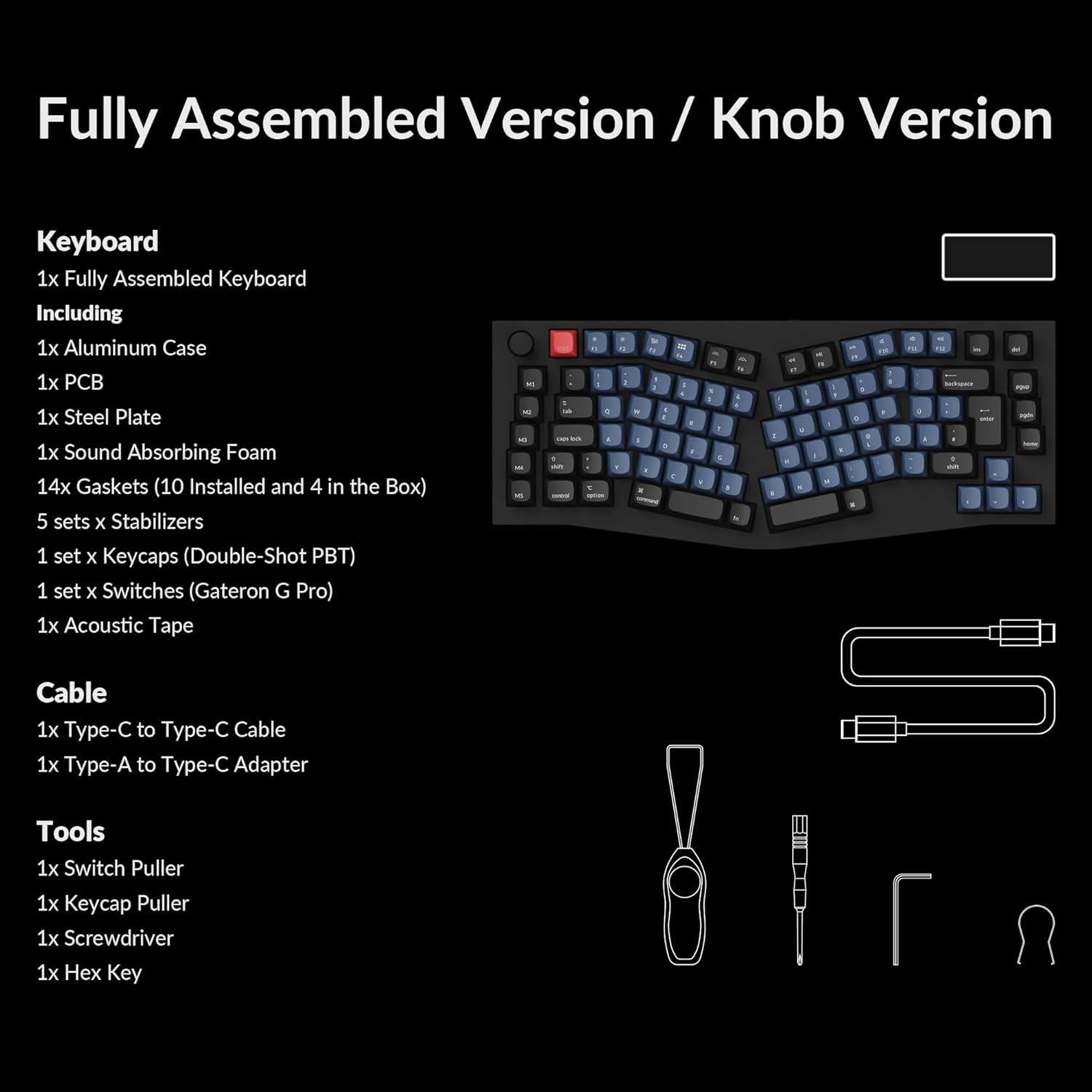 Teclado Mecánico Keychron Q10 75% Programable Gateron Azul