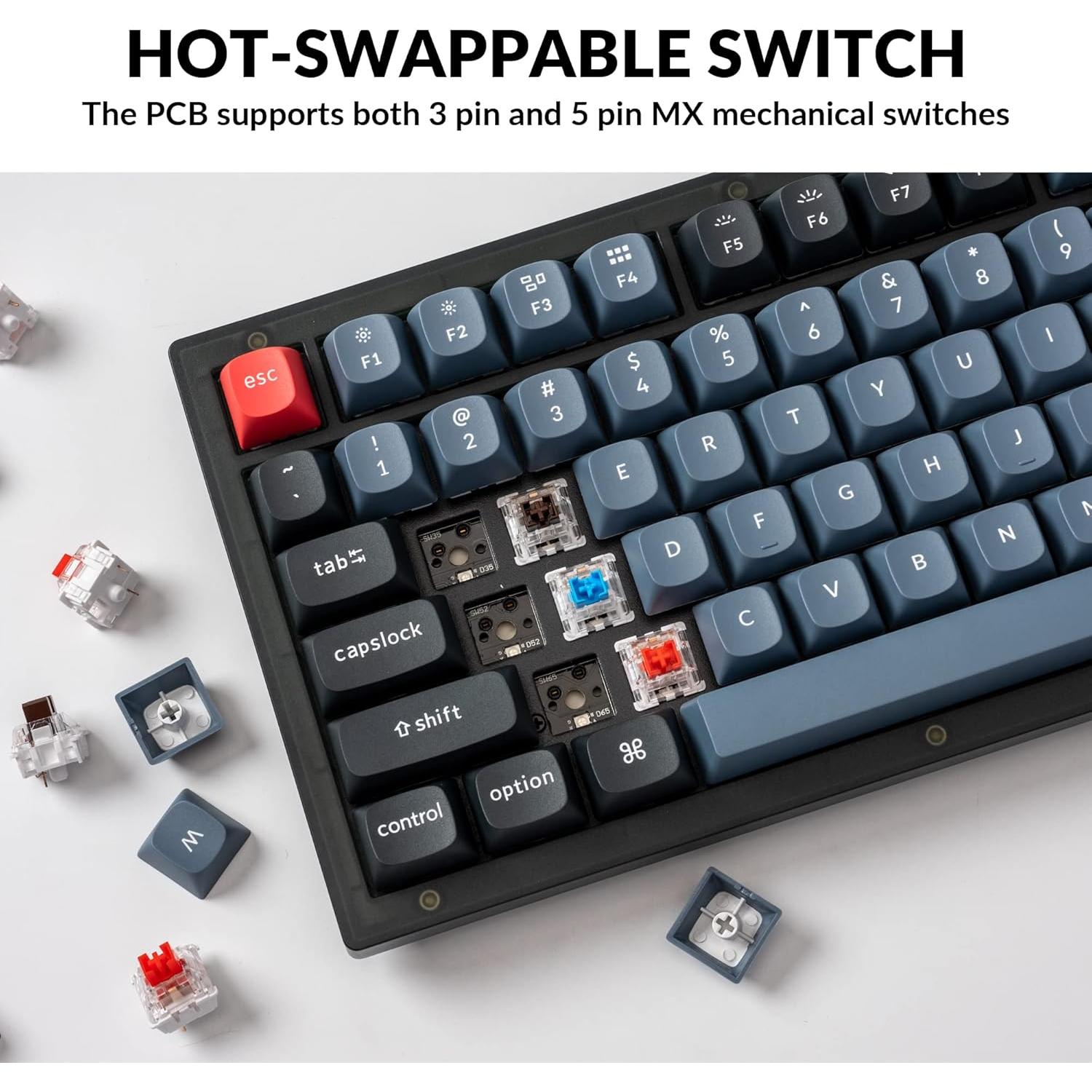 Teclado Mecánico Keychron V3 TKL QMK/VIA Personalizable