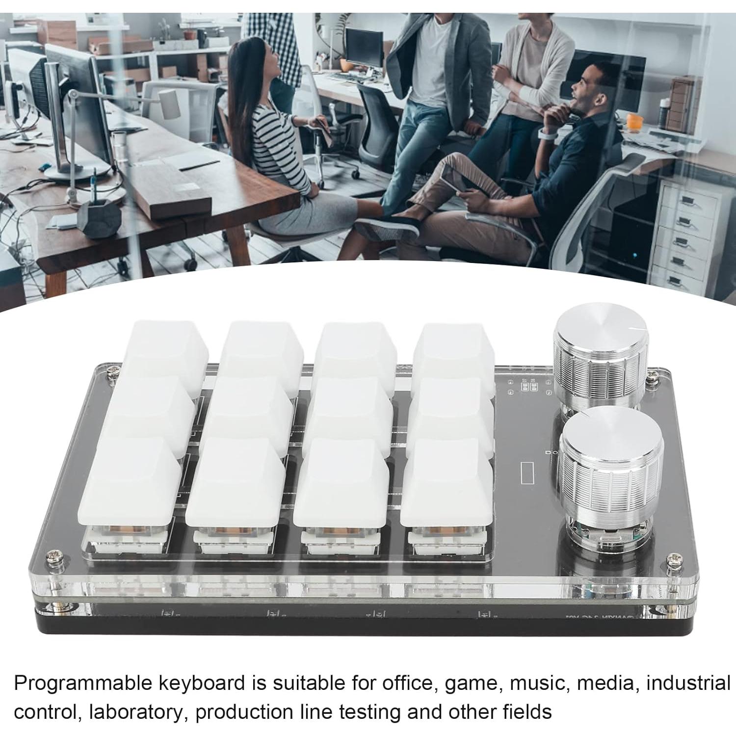 Teclado Mecánico Programable Diydeg Blanco 12 Teclas USB