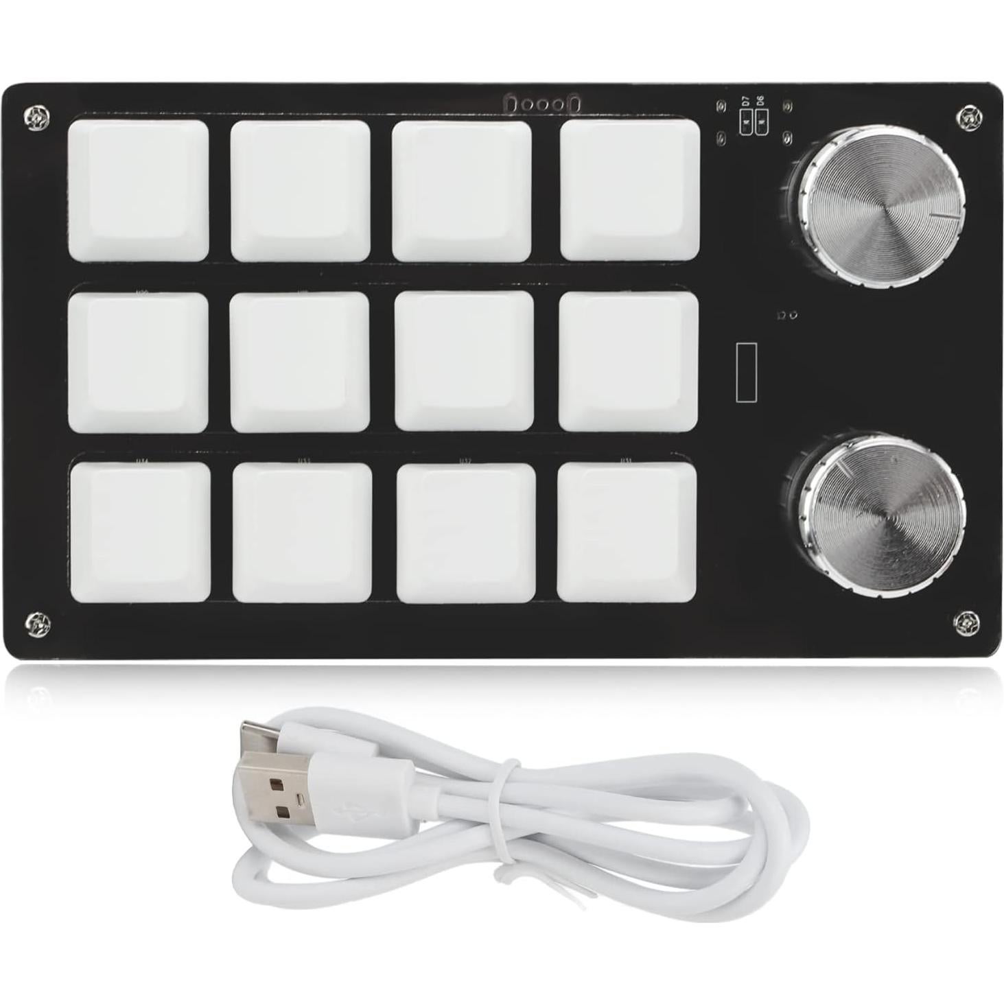 Teclado Mecánico Programable Diydeg Blanco 12 Teclas USB