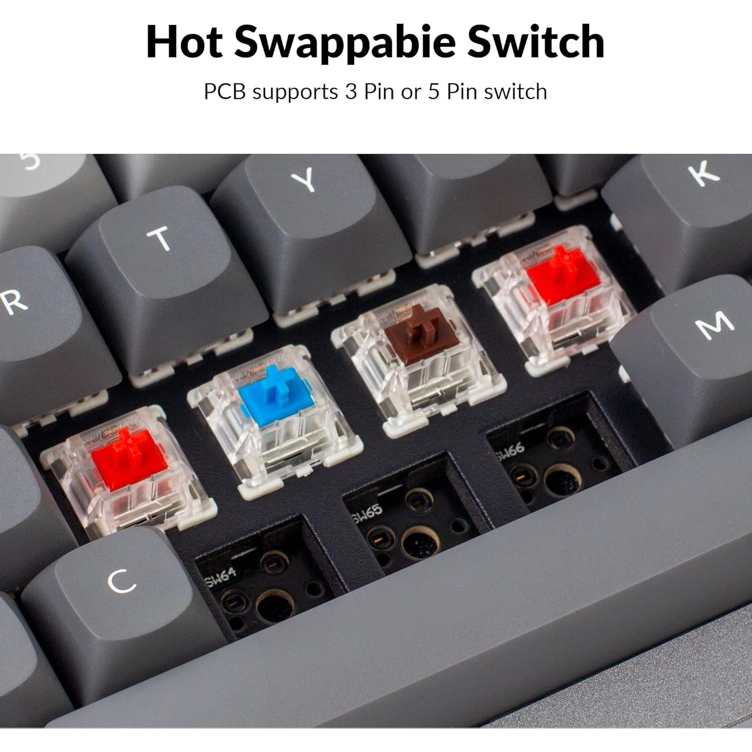 Teclado Mecánico Keychron Q2 Personalizable 65% Gris