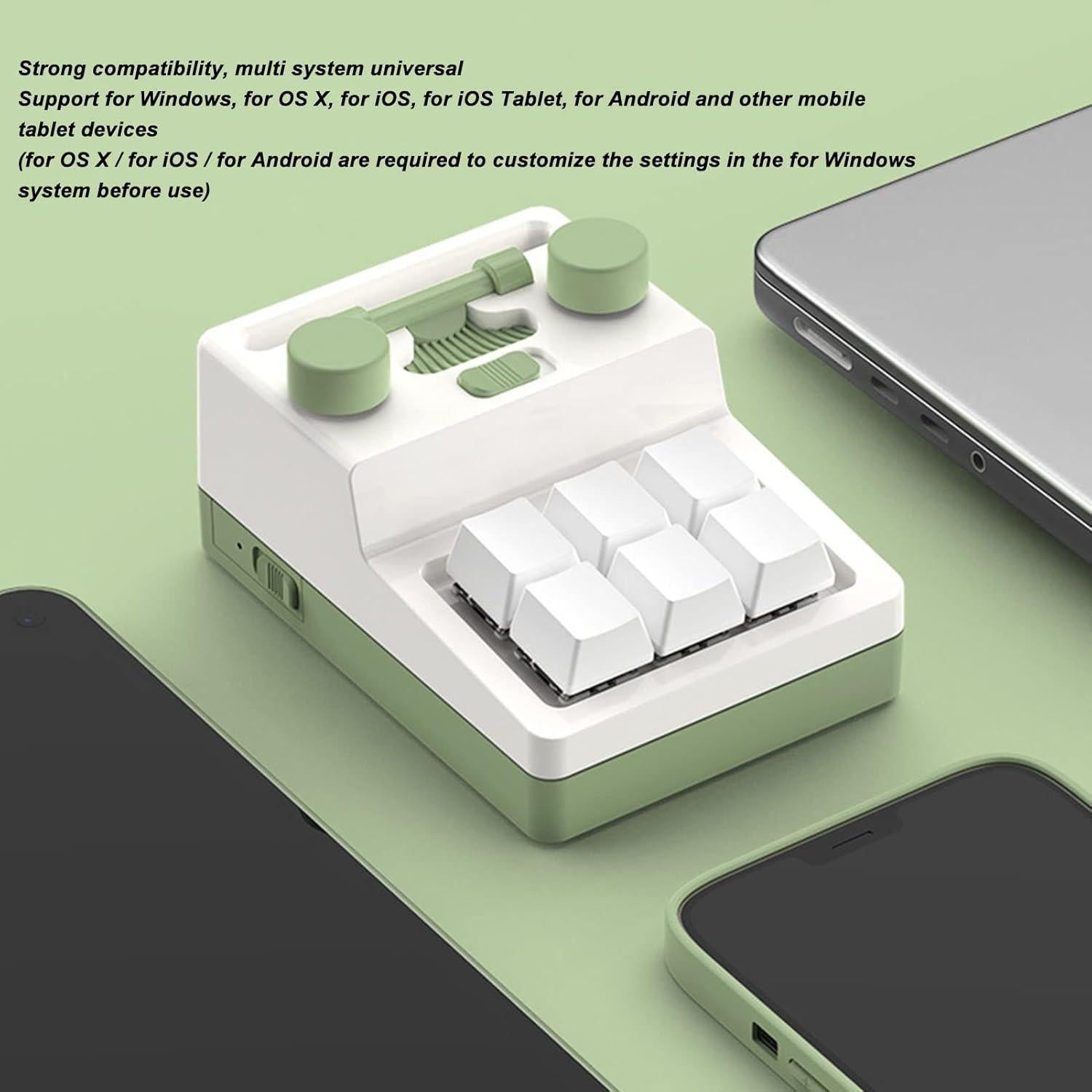 Mini Teclado Mecánico Bluetooth Bewinner 6 Teclas RGB