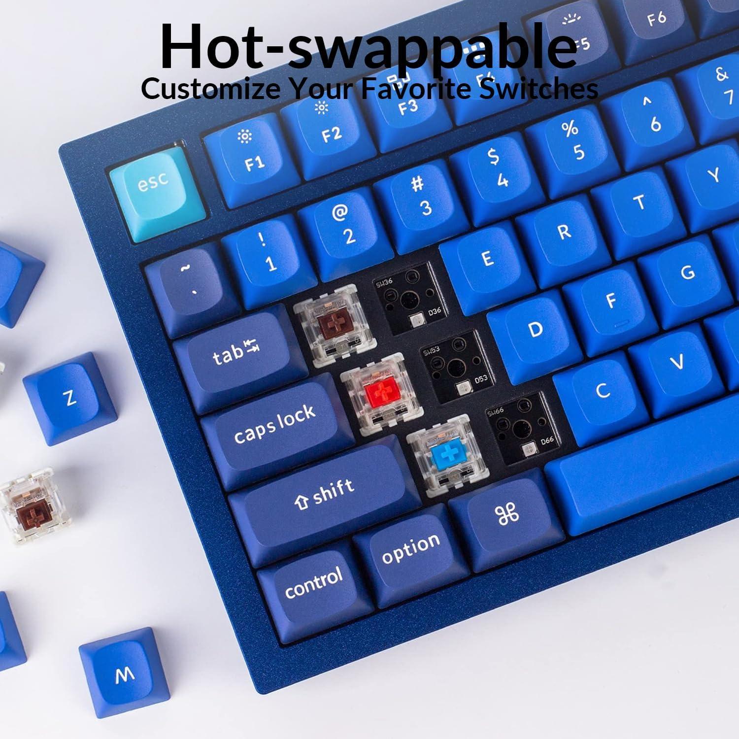 Teclado Mecánico Keychron Q3 TKL Programable Gateron Azul
