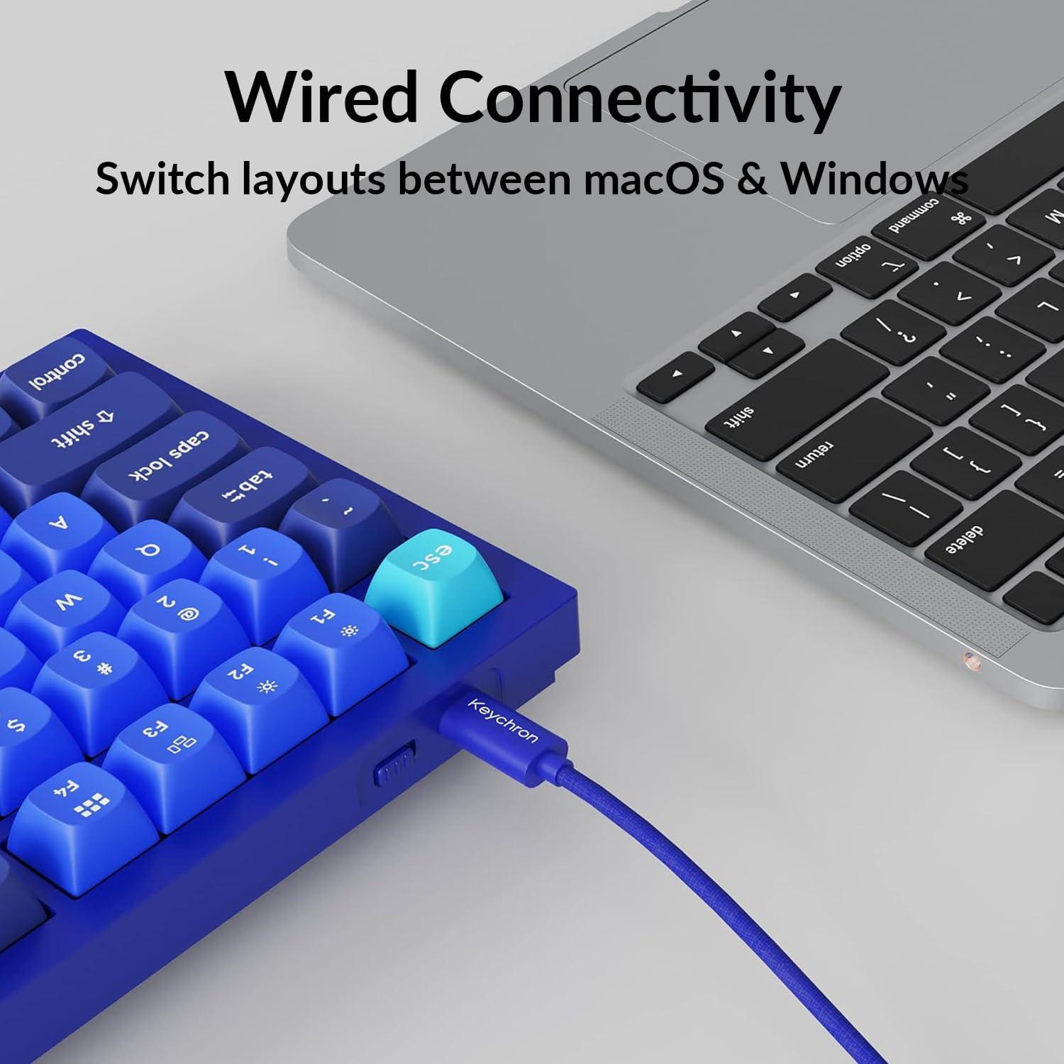 Teclado Mecánico Keychron Q3 TKL Programable Gateron Azul