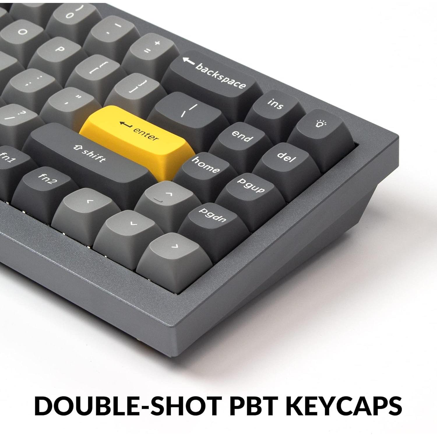 Teclado Mecánico Keychron Q7 70% Aluminio Gris Gateron Azul