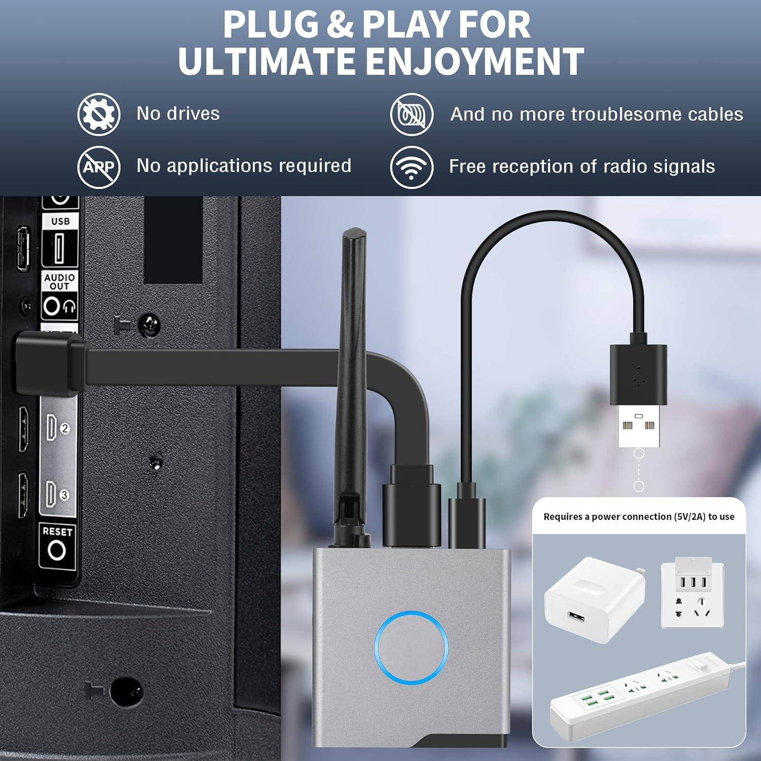 Adaptador Inalámbrico HDMI BRAIDOL Q3 4K 1080P