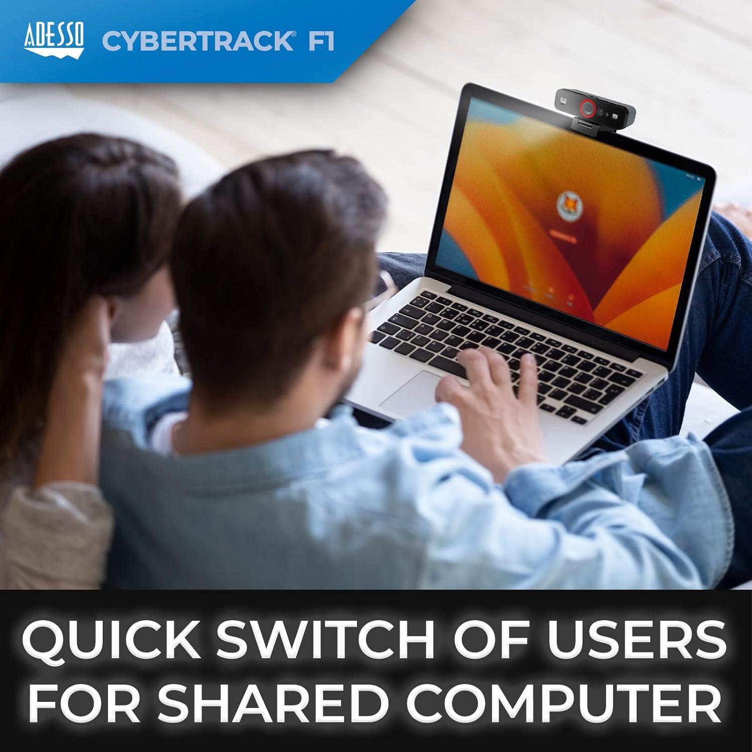 Webcam Adesso CyberTrack F1 HD 1080P USB con Micrófono