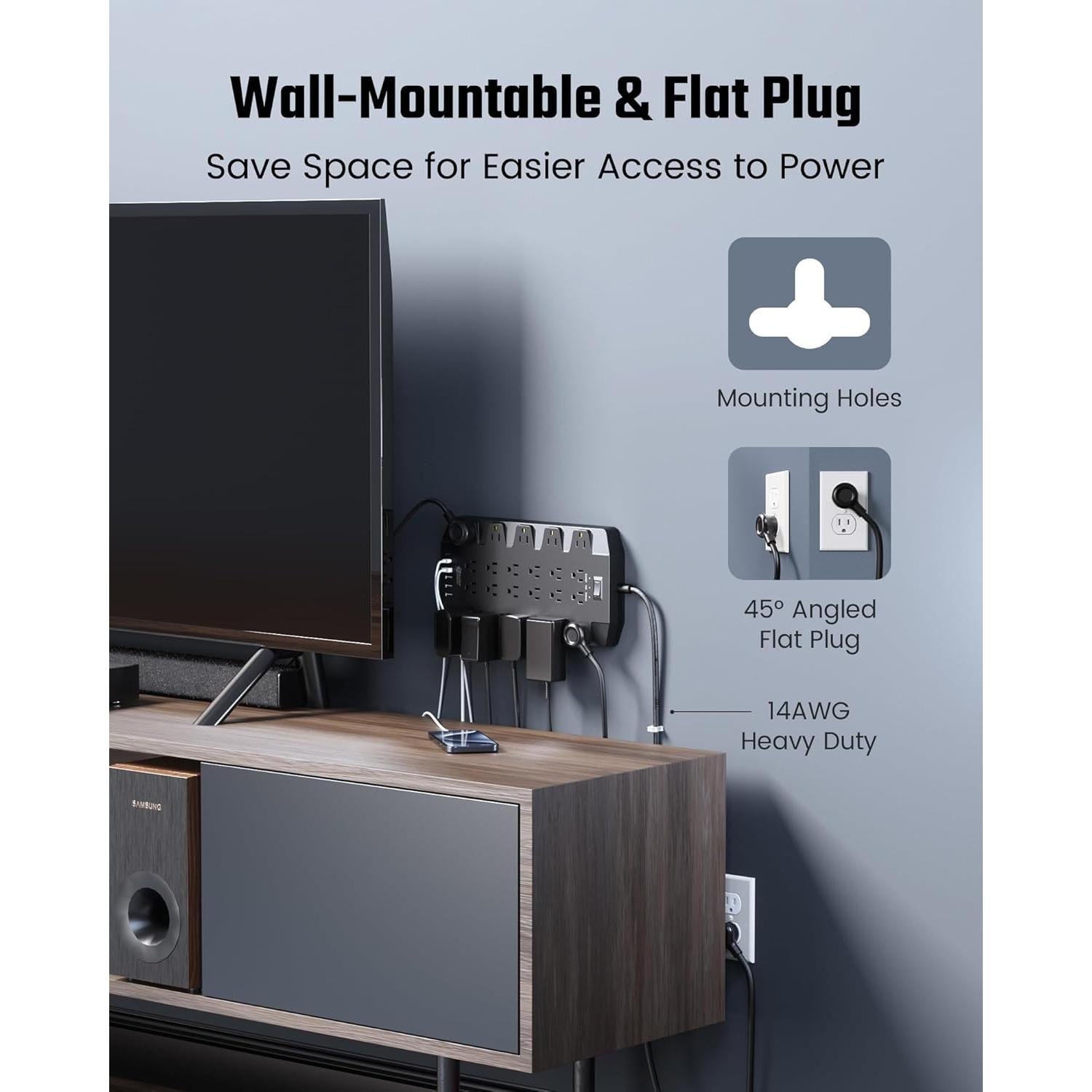 Regleta de Carga Rápida 45W SUPERDANNY 22 Salidas 6 USB