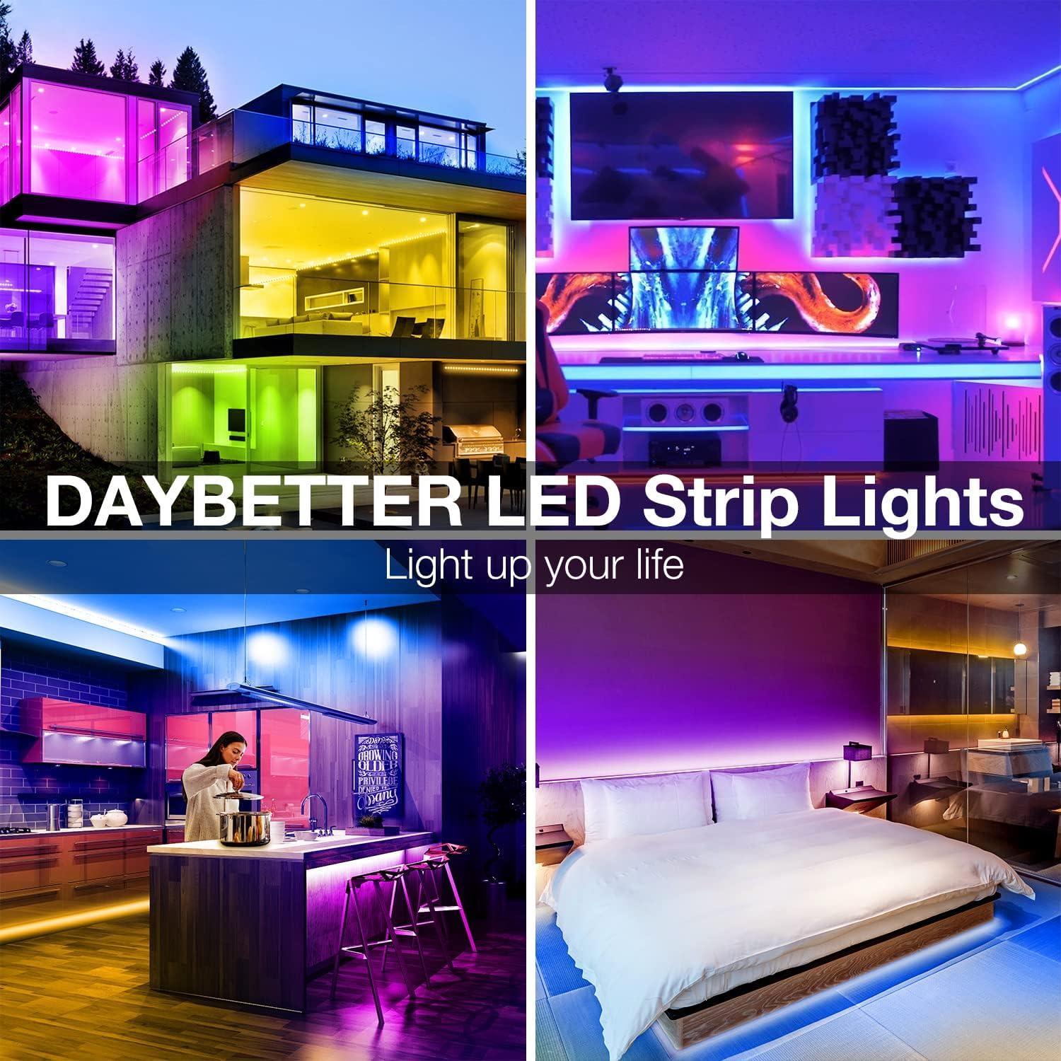 DAYBETTER Tiras LED 60.96 m Control Remoto y APP