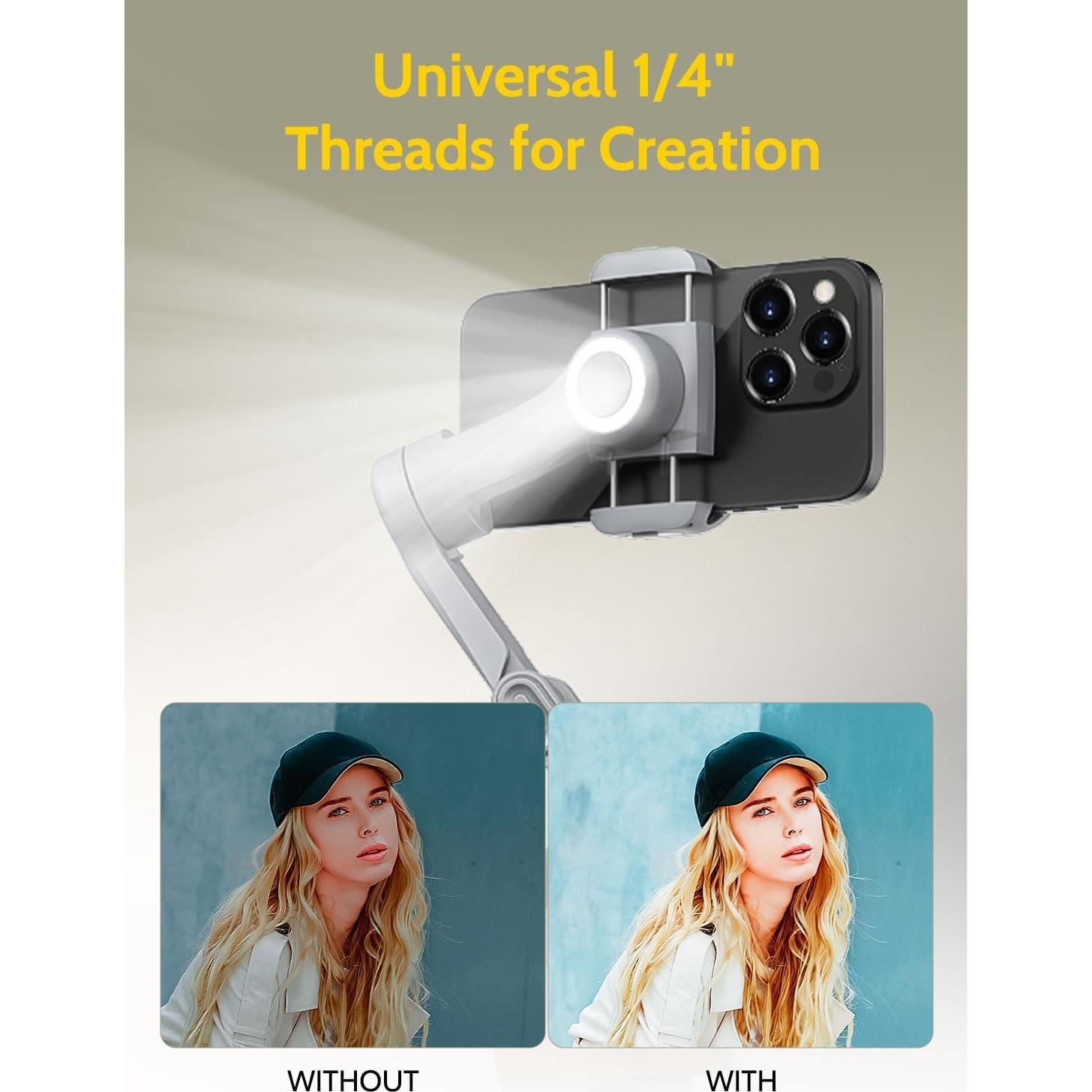 Gimbal Estabilizador 3 Ejes AOCHUAN Smart X Gris con Luz RGB