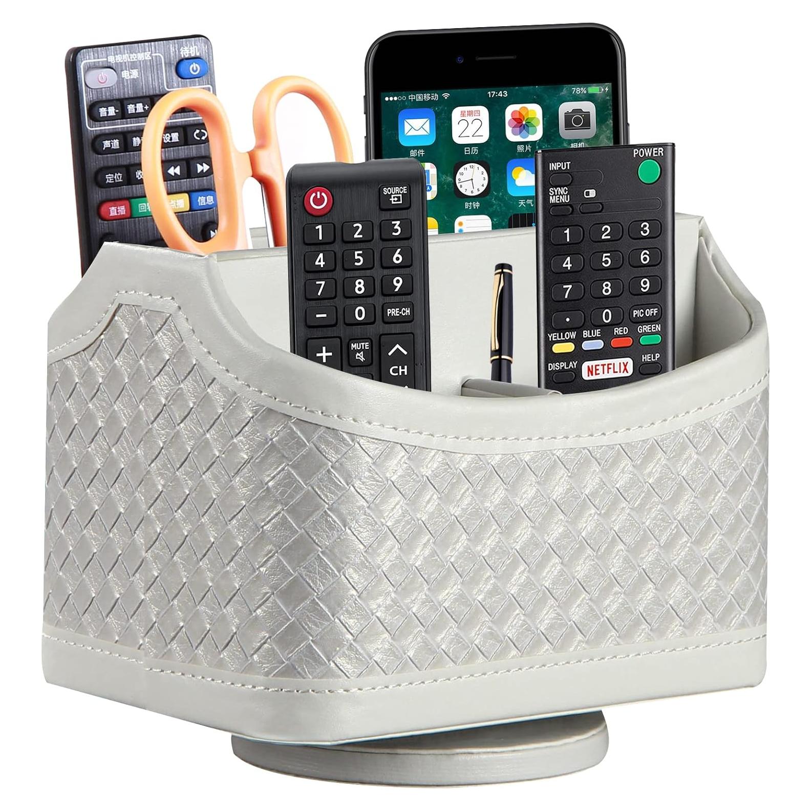 Soporte Organizador de Control Remoto PUSU Cuero PU 360°