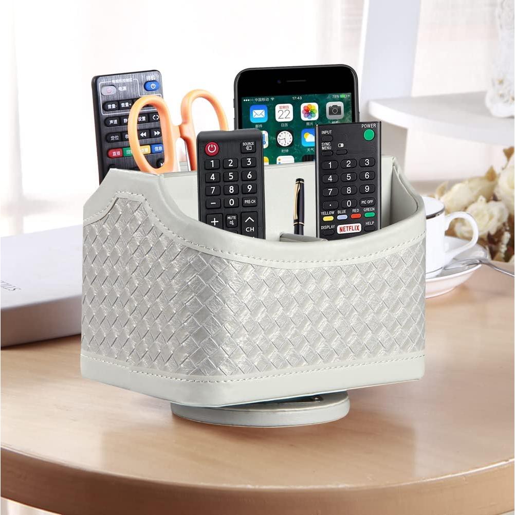 Soporte Organizador de Control Remoto PUSU Cuero PU 360°
