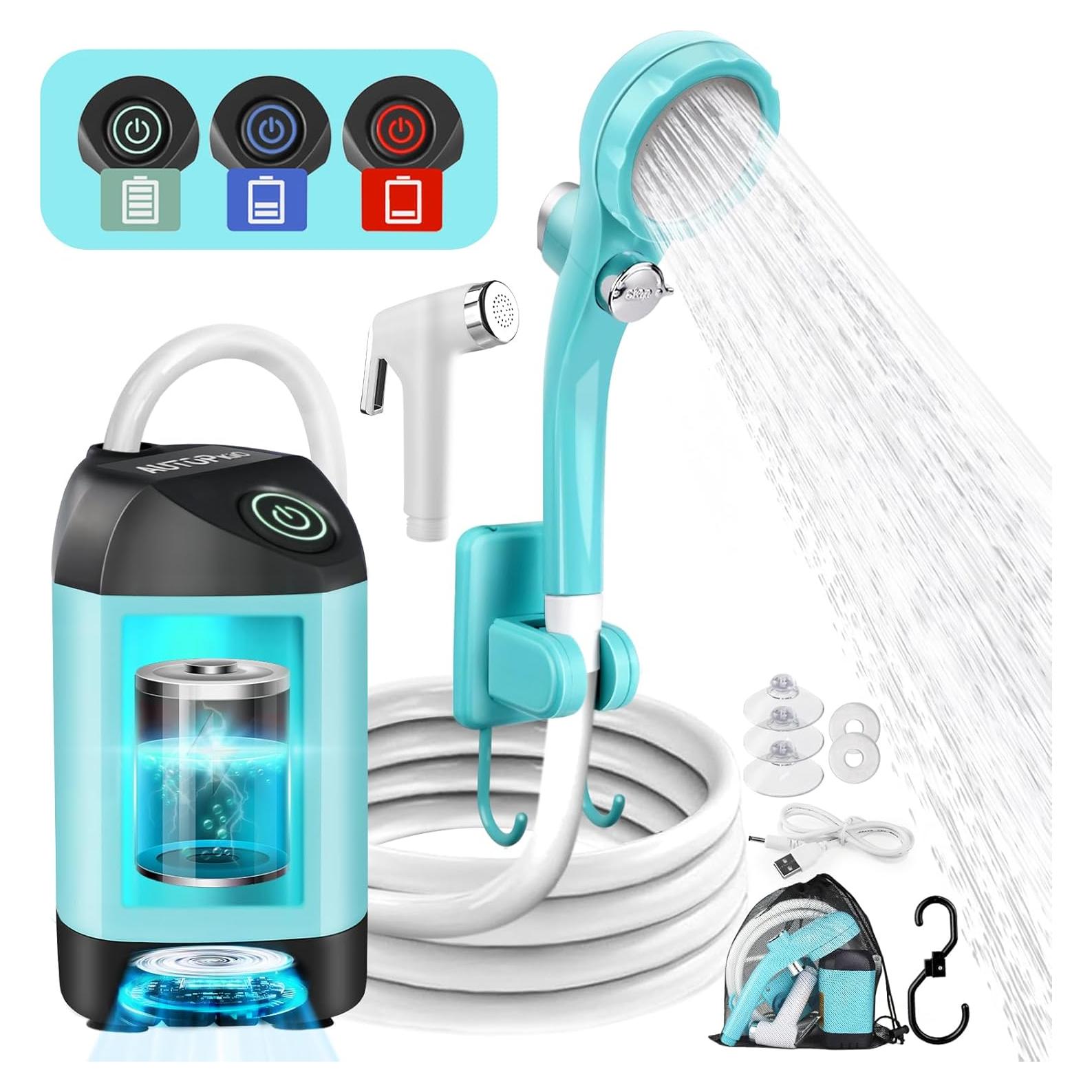 Ducha Portátil AUTOPkio B206001B para Camping 4500mAh