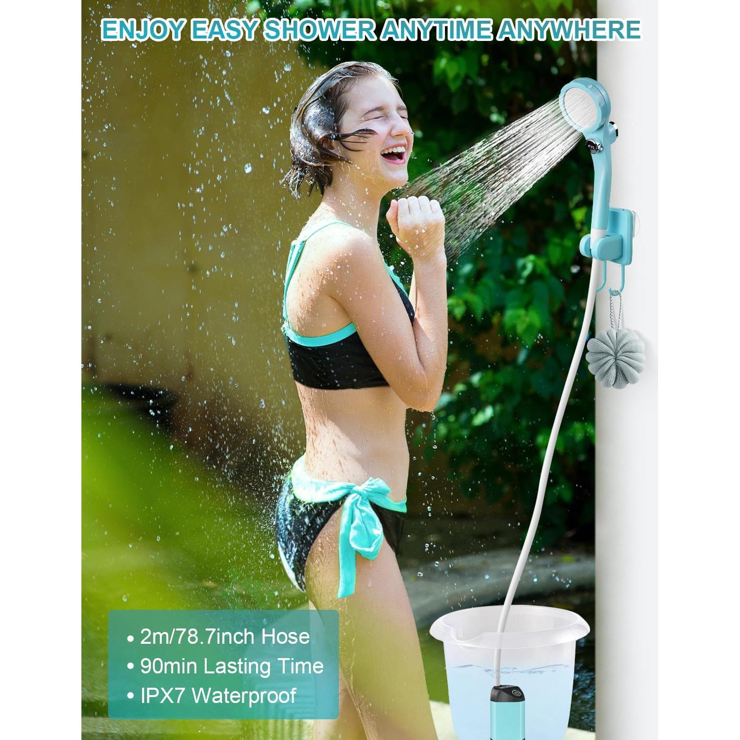 Ducha Portátil AUTOPkio B206001B para Camping 4500mAh