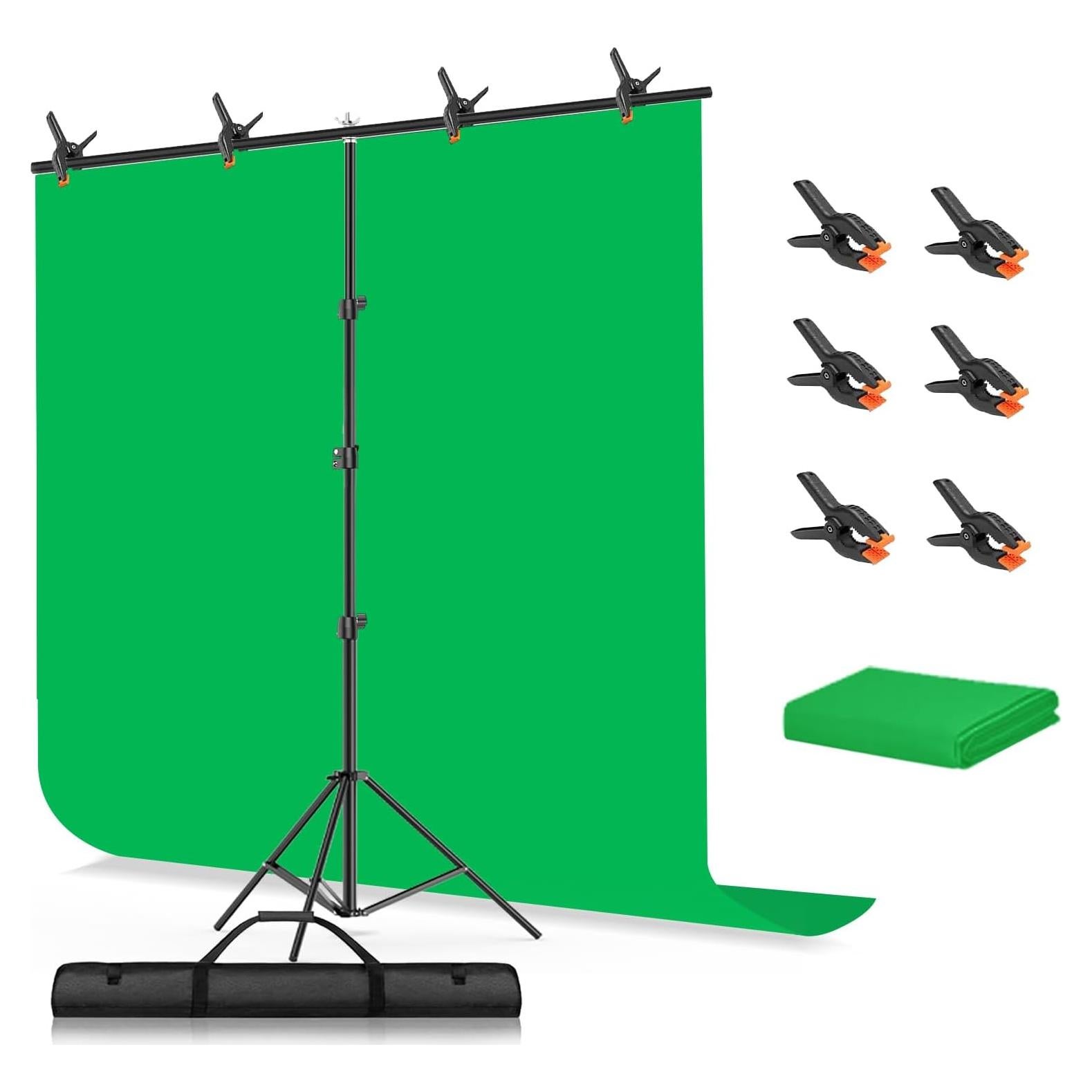 Fondo de Pantalla Verde 6.5x3m con Soporte Ajustable BEIYANG