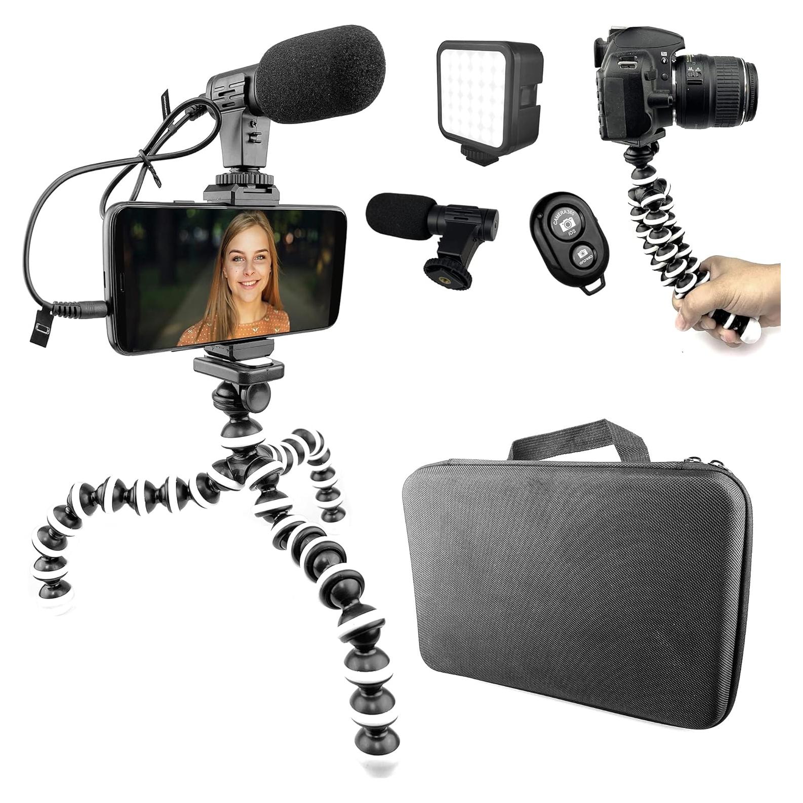 Kit de Vlogging Acuvar con Trípode Flexible y Accesorios