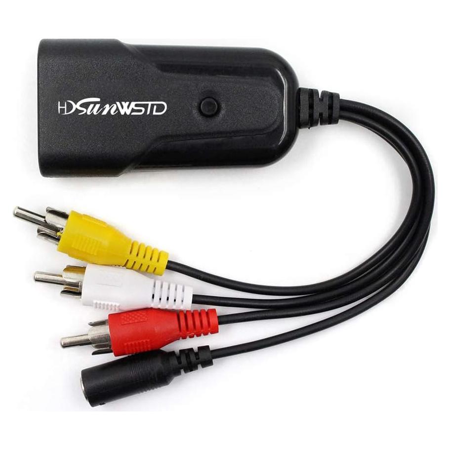 Adaptador HDMI a AV HDSunWSTD 1080P RCA NTSC PAL