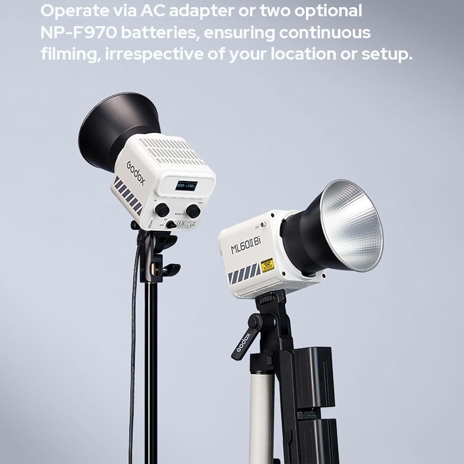 Godox ML60II Bi 70W Luz de Video Bi-Color 2800-6500K