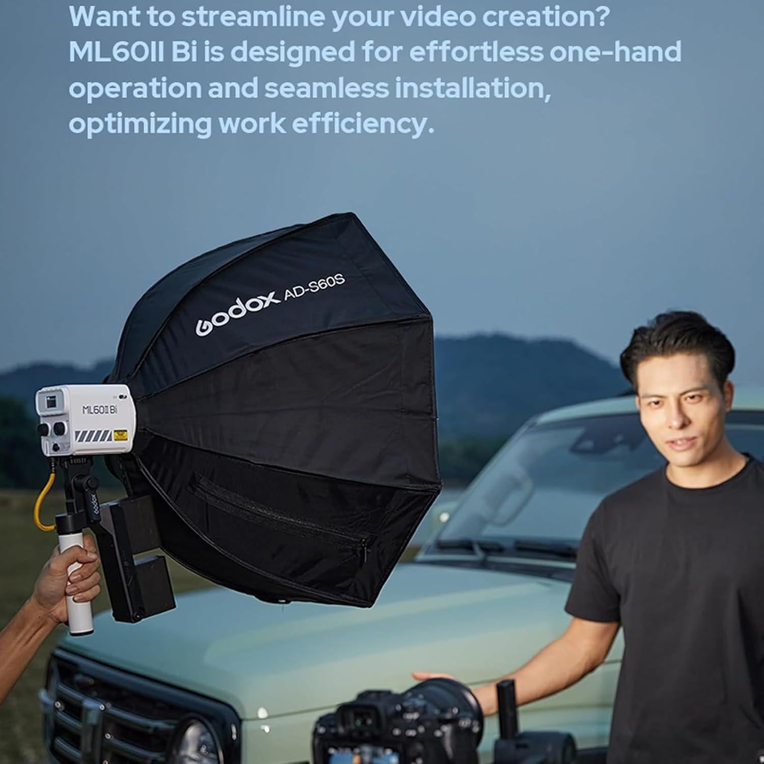 Godox ML60II Bi 70W Luz de Video Bi-Color 2800-6500K