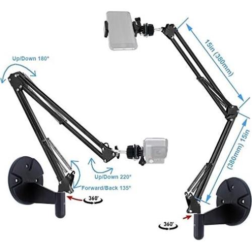 Soporte de Teléfono de Pared 2 en 1 Acetaken Negro