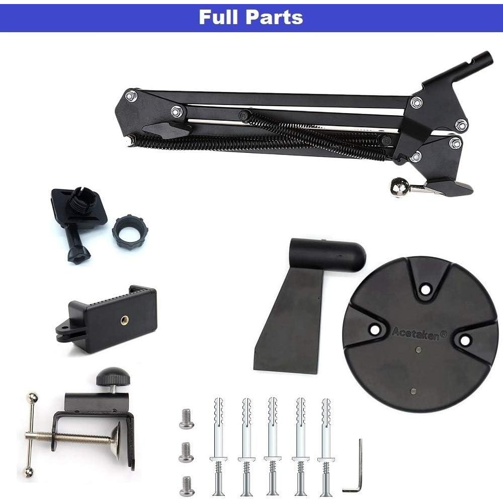 Soporte de Teléfono de Pared 2 en 1 Acetaken Negro