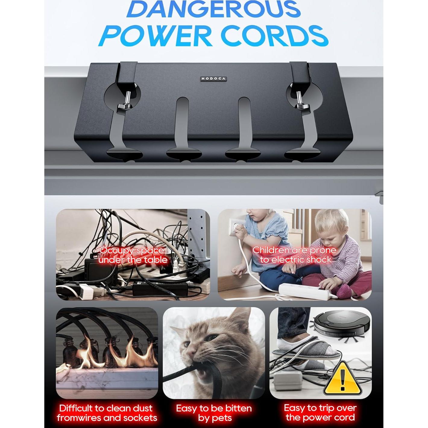 Bandeja de Gestión de Cables NODOCA 42,93x14,99cm Negra