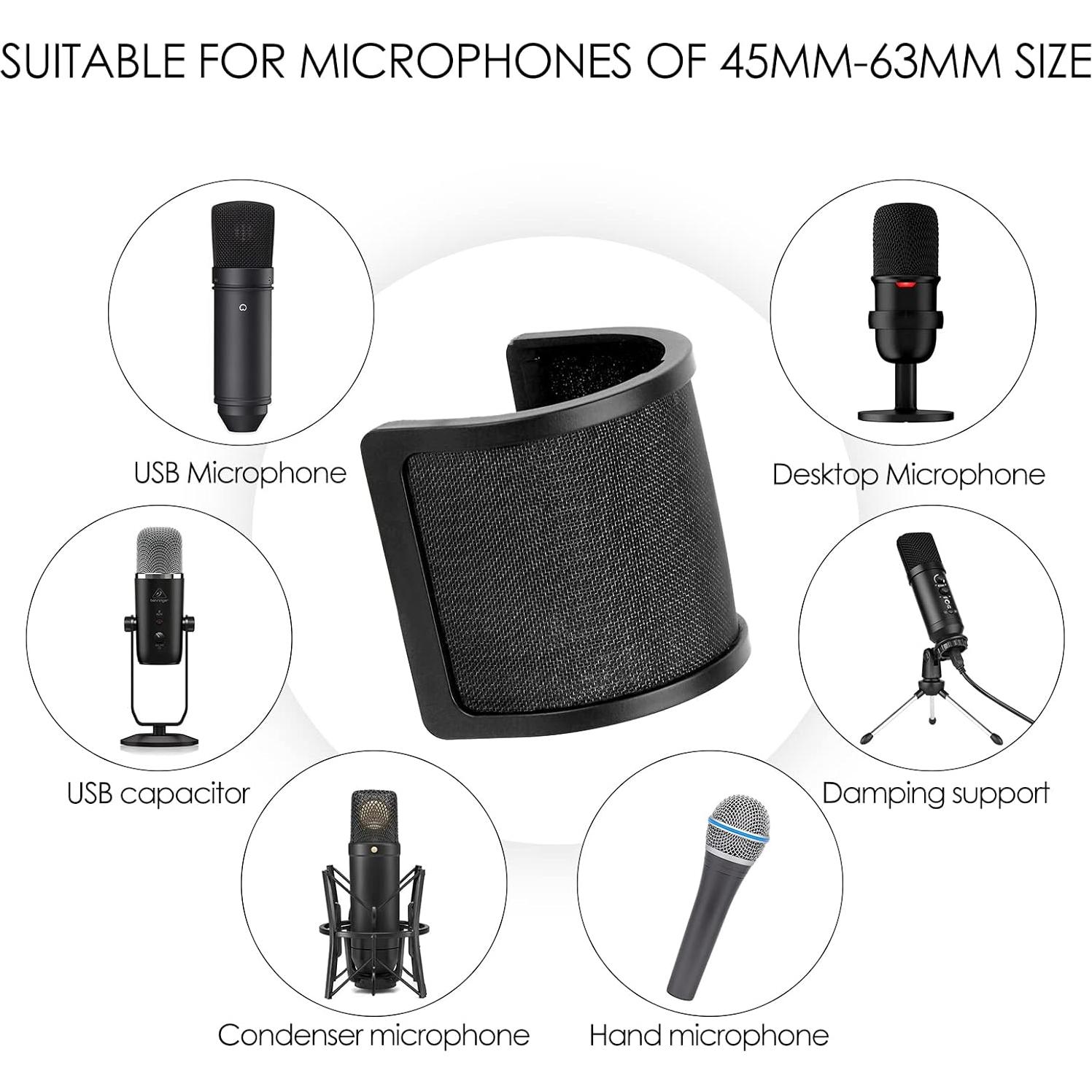 Filtro Pop U-Tech Musiin Studio Pro para Micrófono - 3 Capas