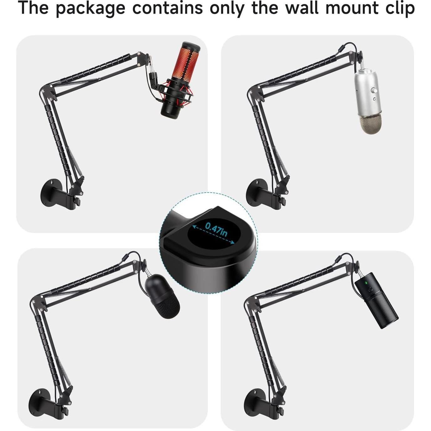 Soporte de Brazo Montado en Pared YOUSHARES para Micrófono