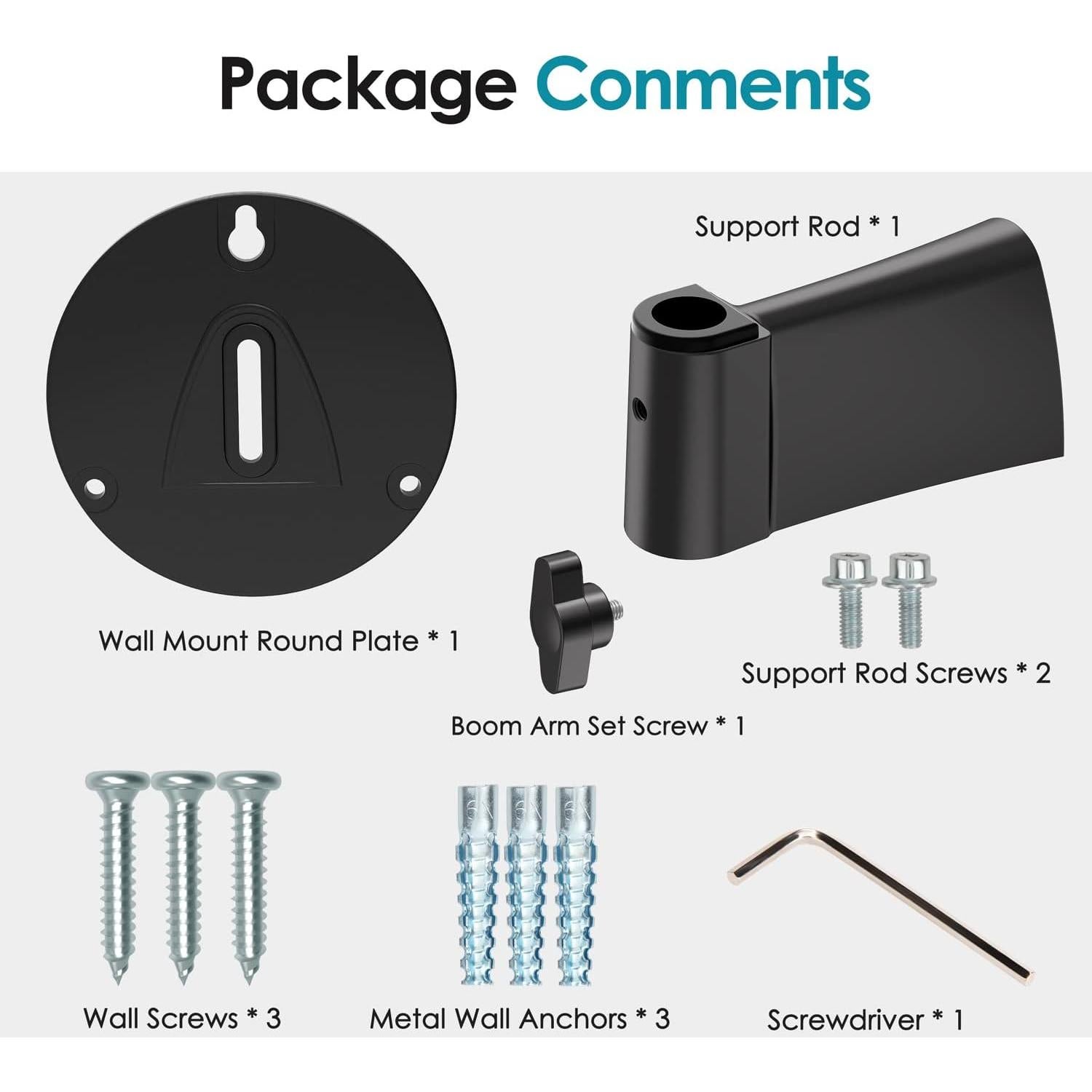 Soporte de Brazo Montado en Pared YOUSHARES para Micrófono