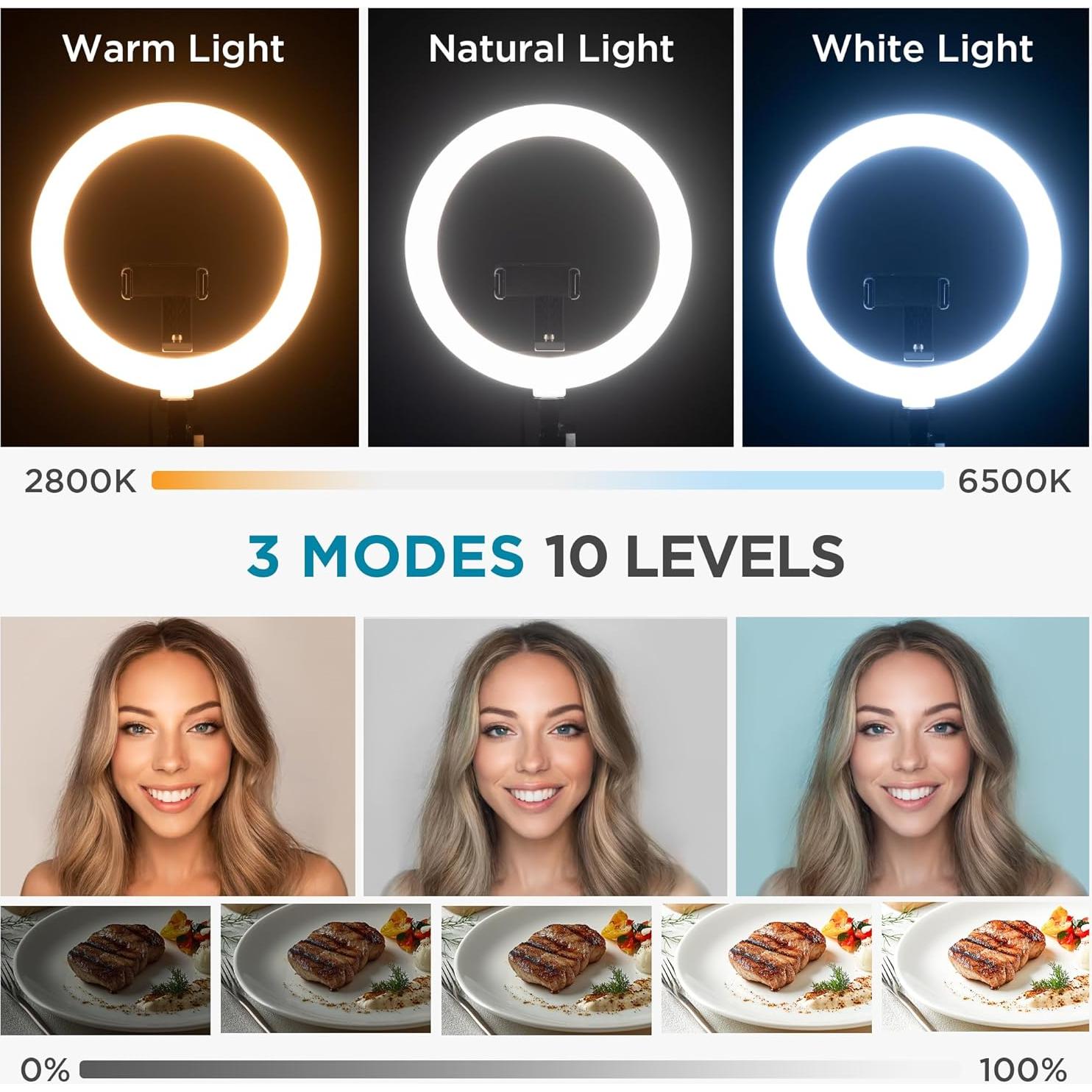 Soporte de Teléfono InnoGear con Luz de Anillo LED 25 cm