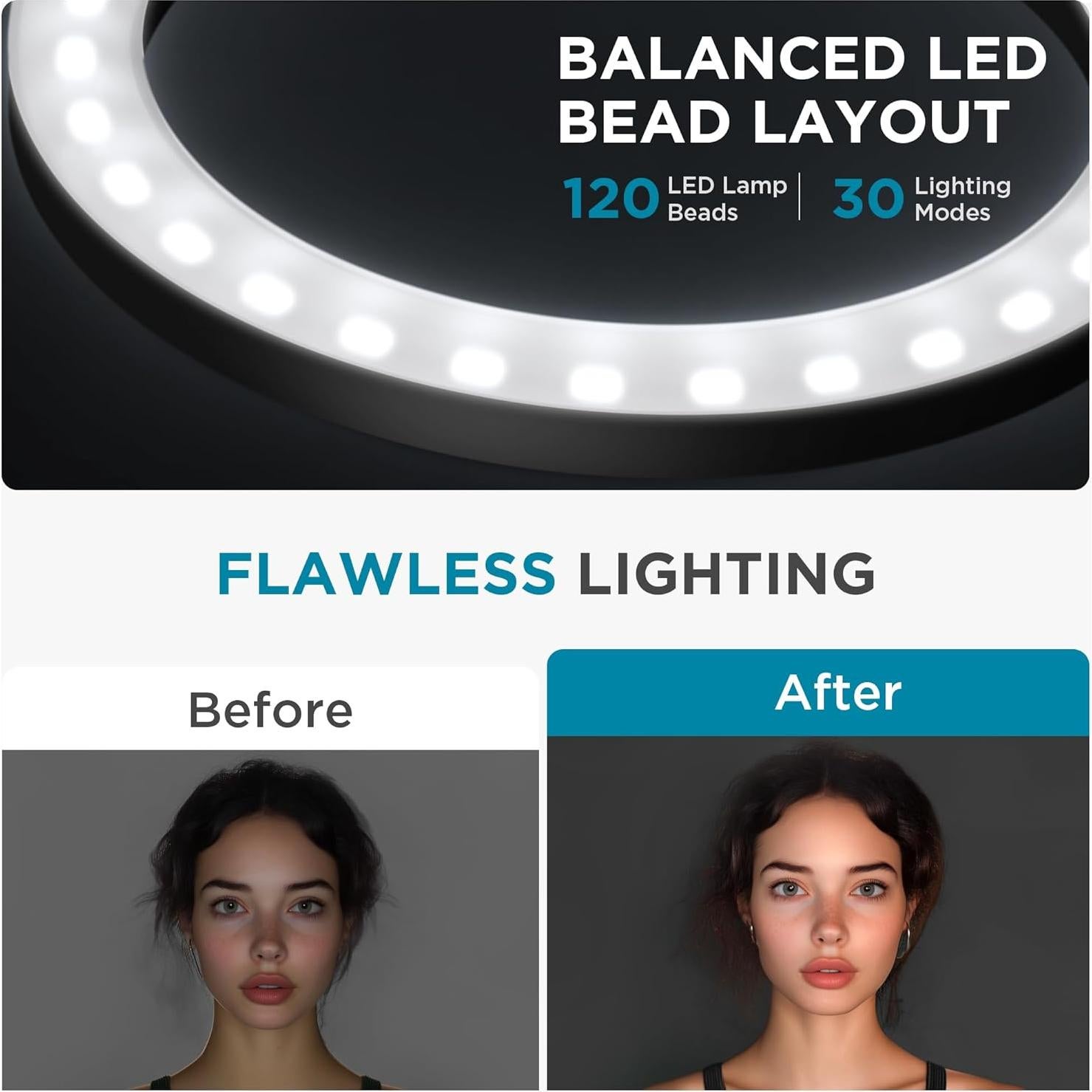 Soporte de Teléfono InnoGear con Luz de Anillo LED 25 cm