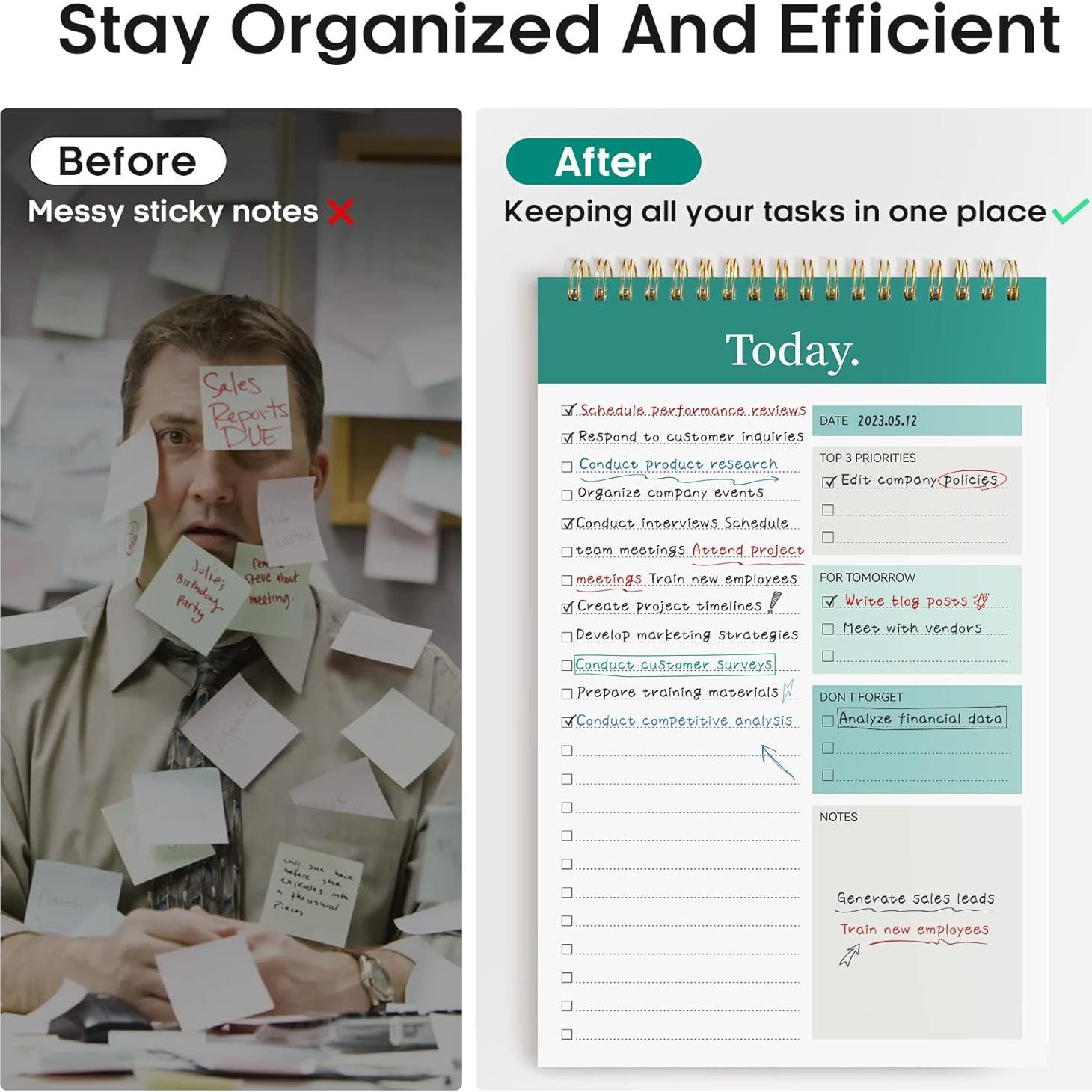 Bloc de Notas de Tareas Taja 52 Hojas Movimiento Verde