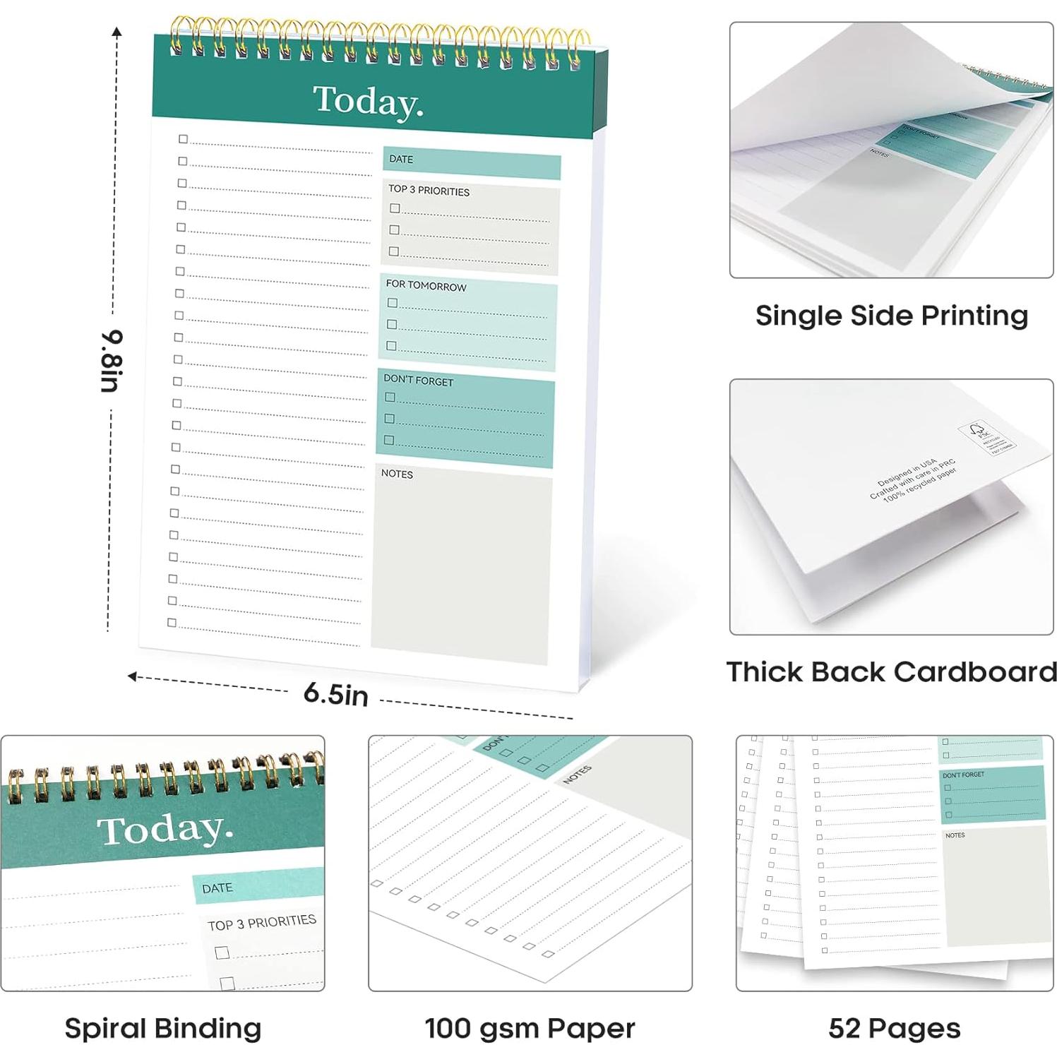Bloc de Notas de Tareas Taja 52 Hojas Movimiento Verde