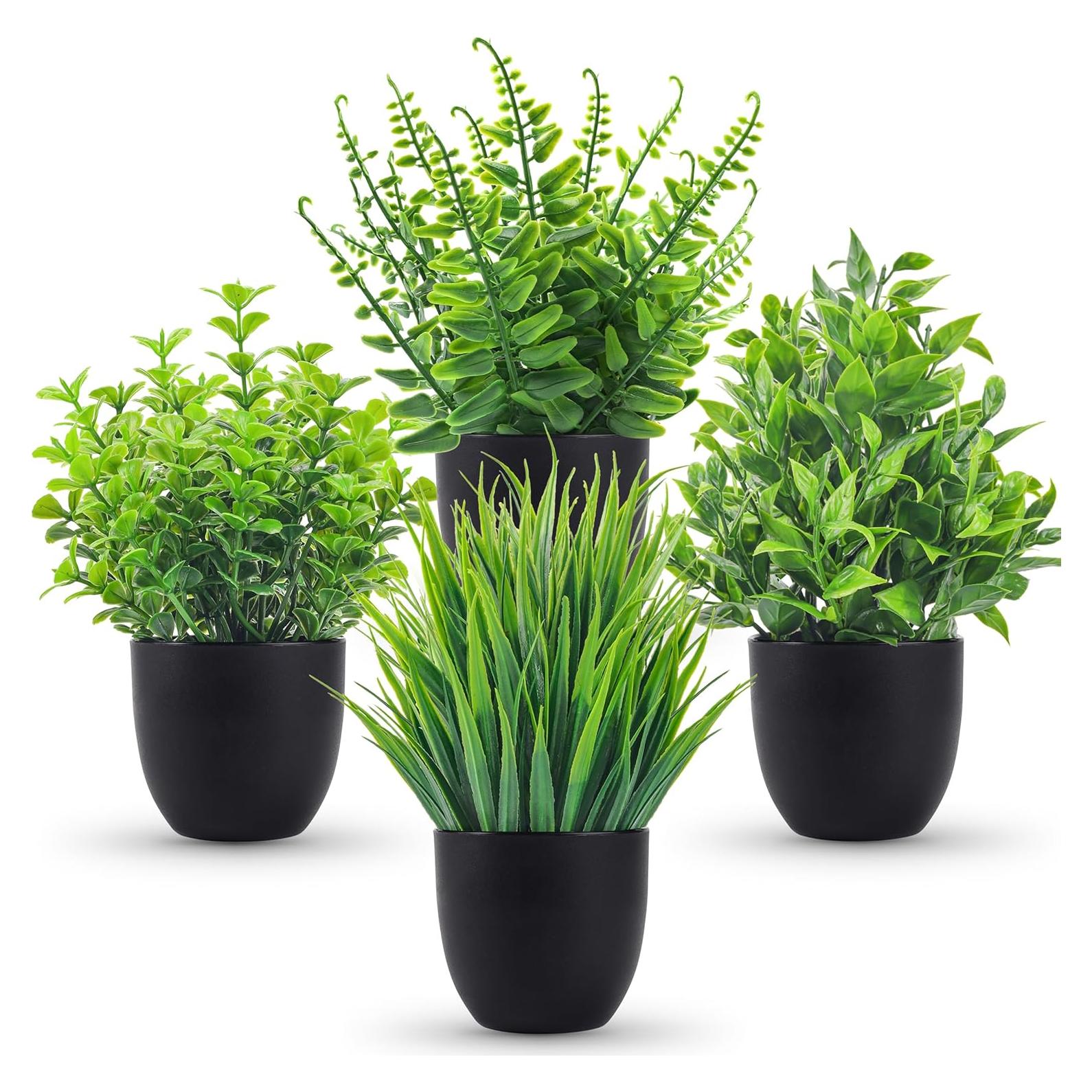 Plantas Artificiales Der Rose 4 Paquetes 18.3 cm Verde