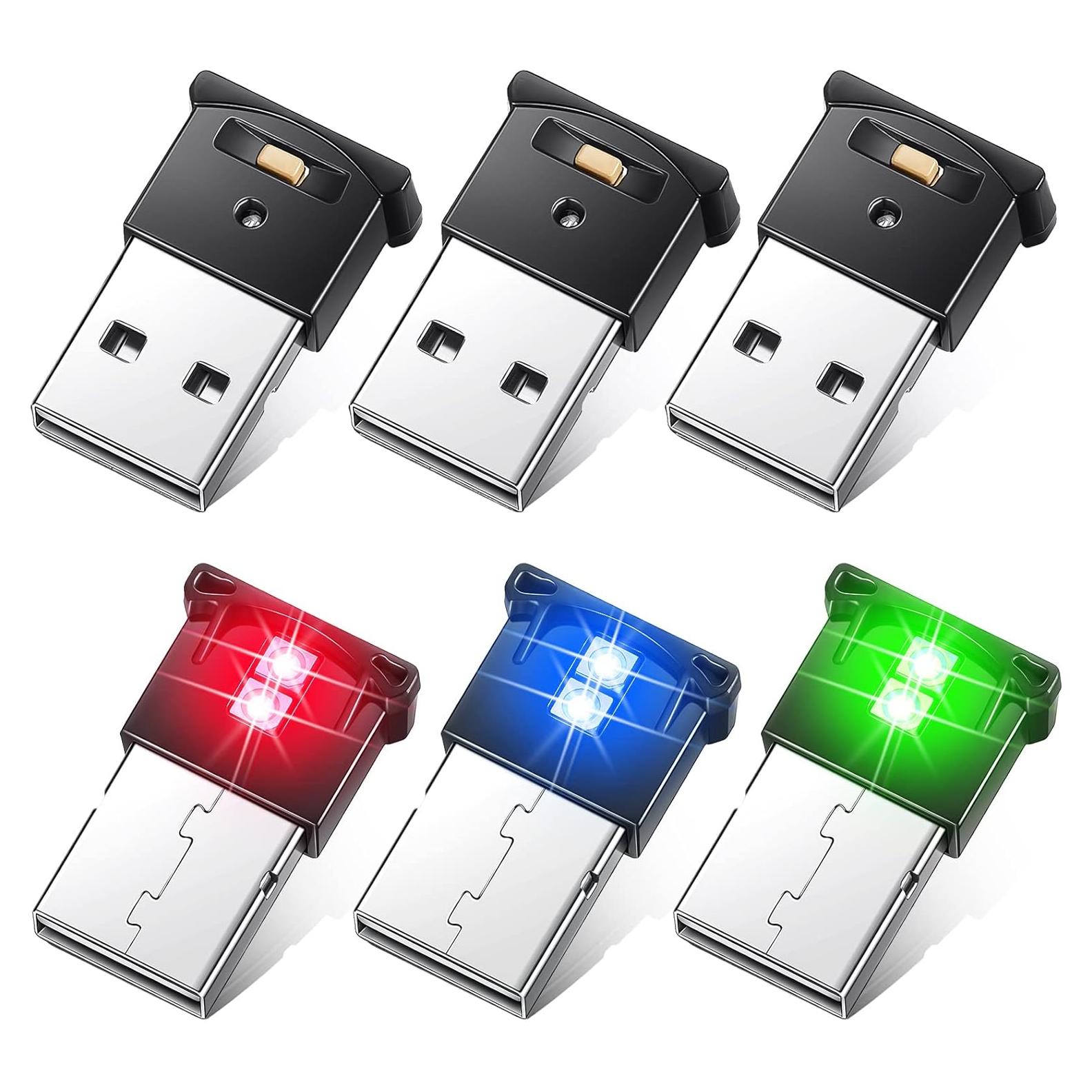 Luz LED USB Frienda 2 Piezas, Brillo Ajustable 8 Colores
