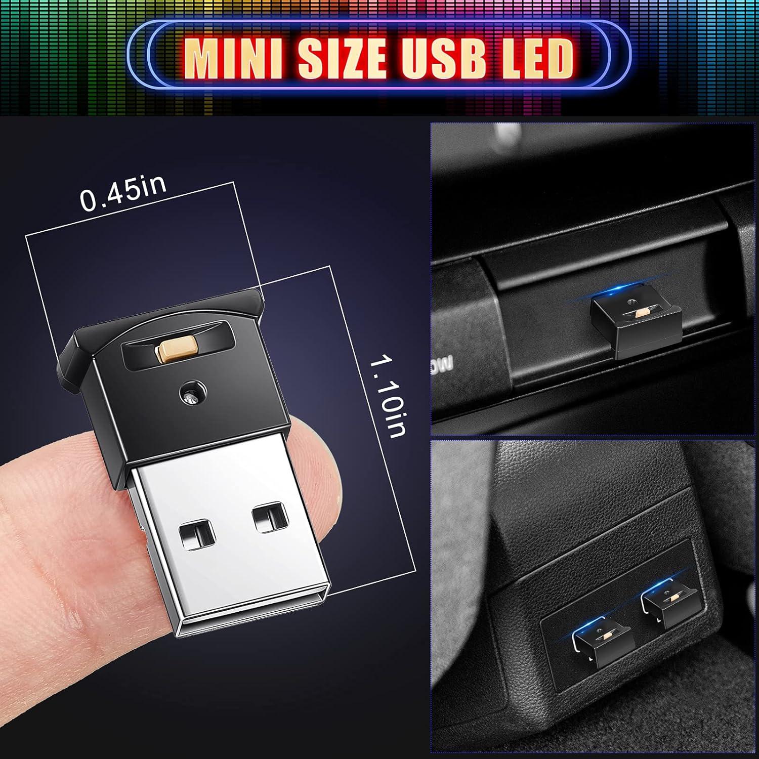 Luz LED USB Frienda 2 Piezas, Brillo Ajustable 8 Colores