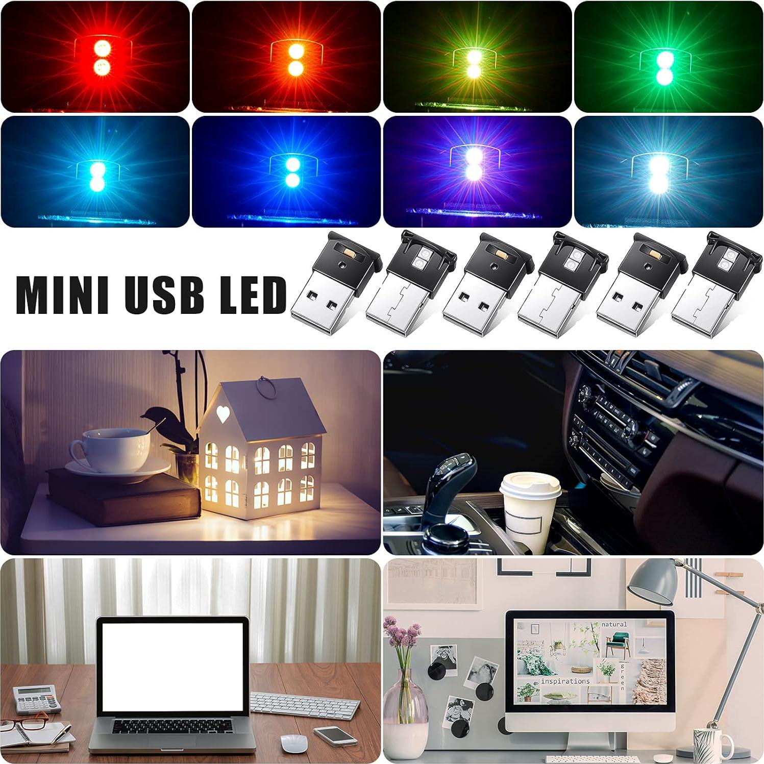 Luz LED USB Frienda 2 Piezas, Brillo Ajustable 8 Colores