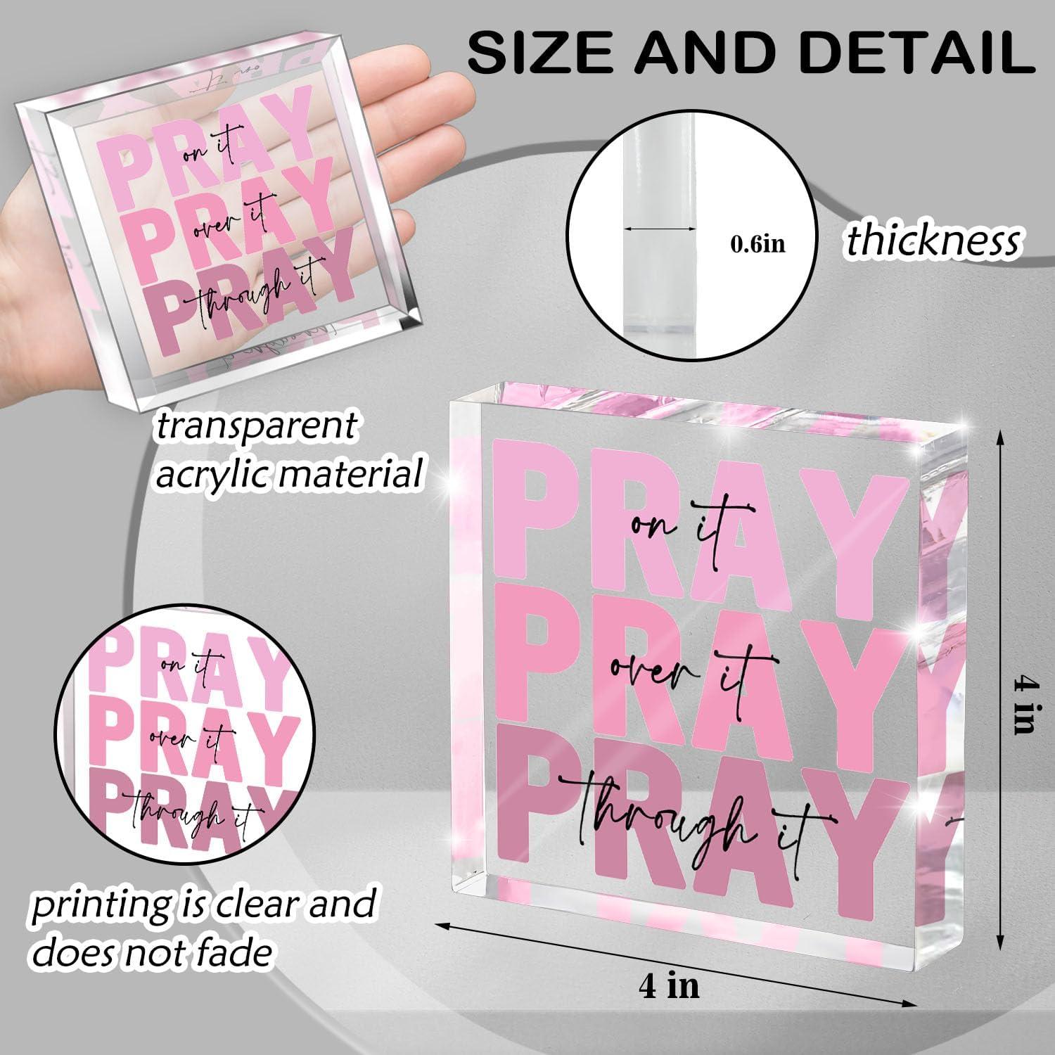 Placa Acrílica Inspiracional Zaxek 10x10 cm Rosa