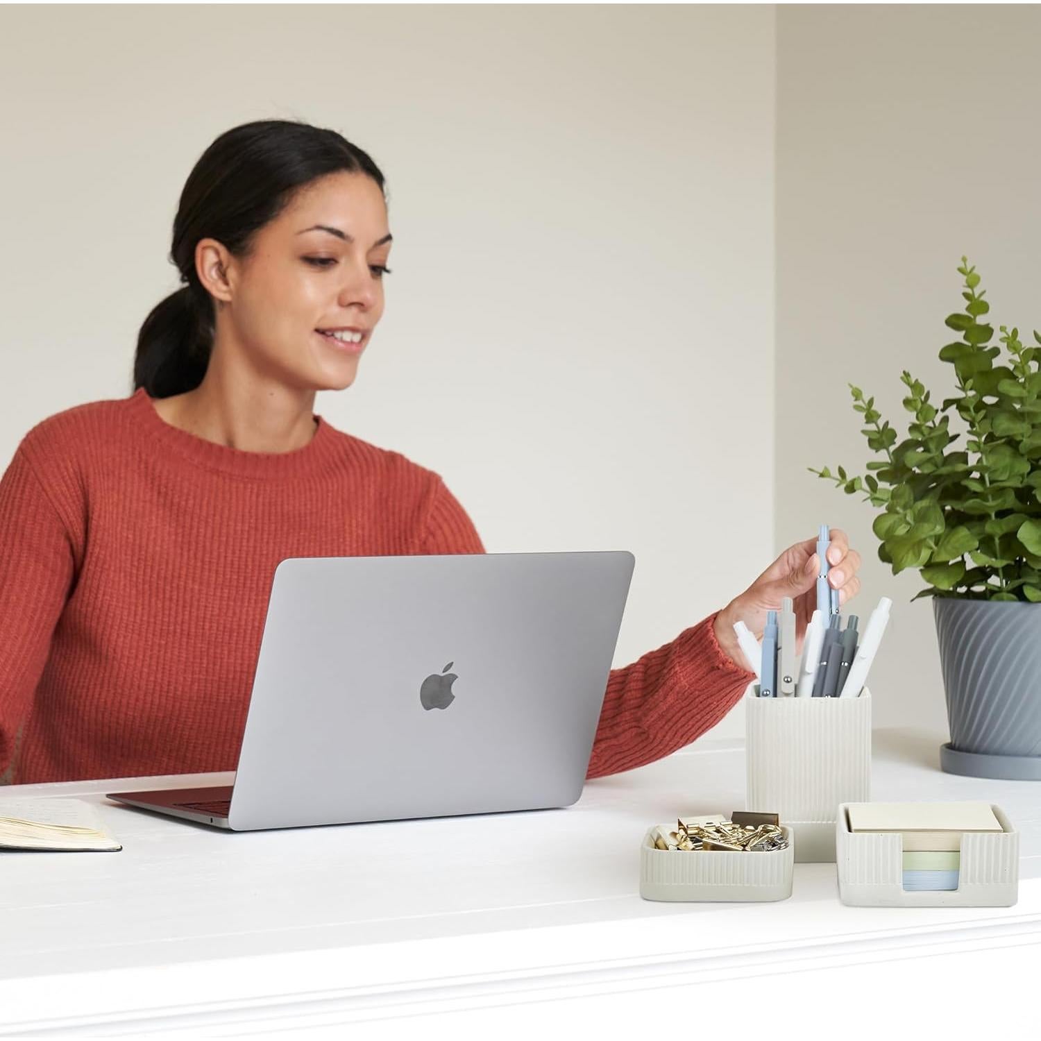 Conjunto de Organizadores de Escritorio KIBAGA 3 Piezas Concreto